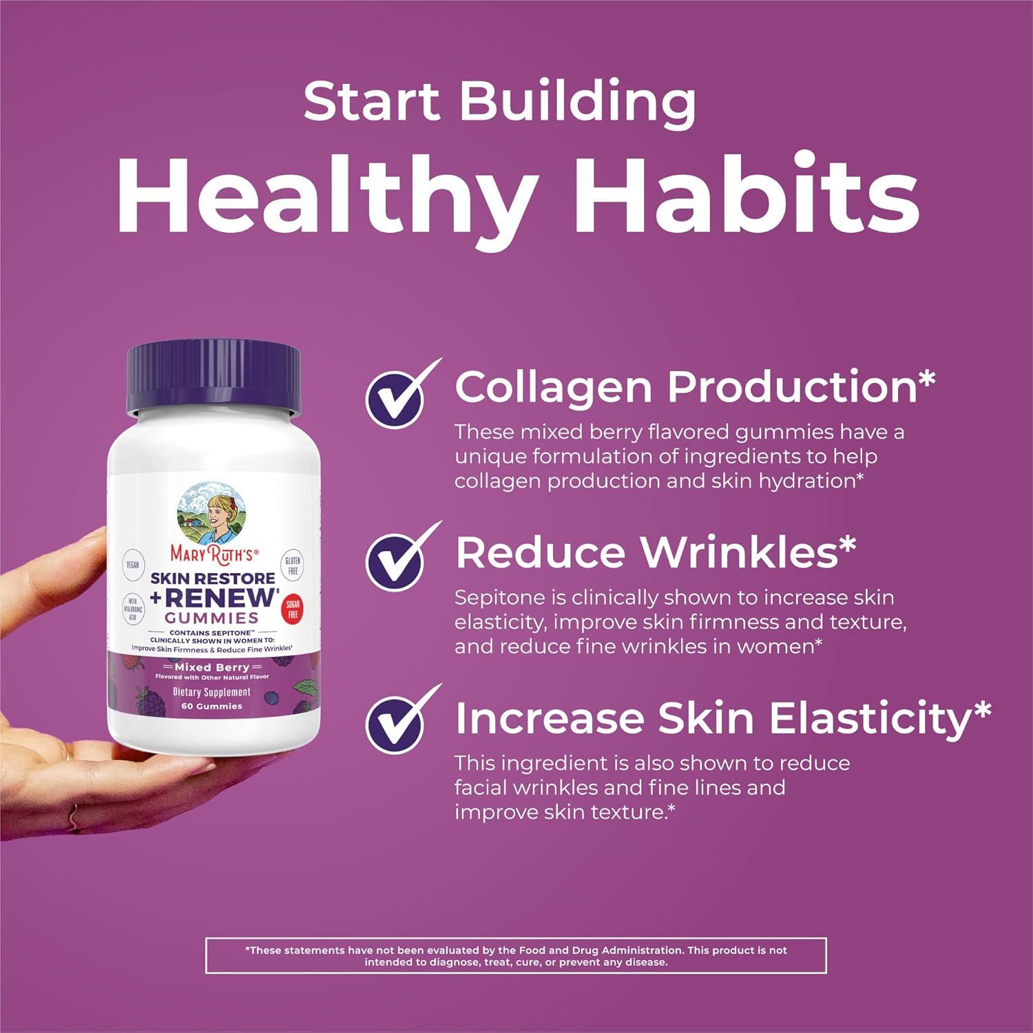 Gomas Veganas MaryRuth's para Piel y Cabello | 60 Unidades