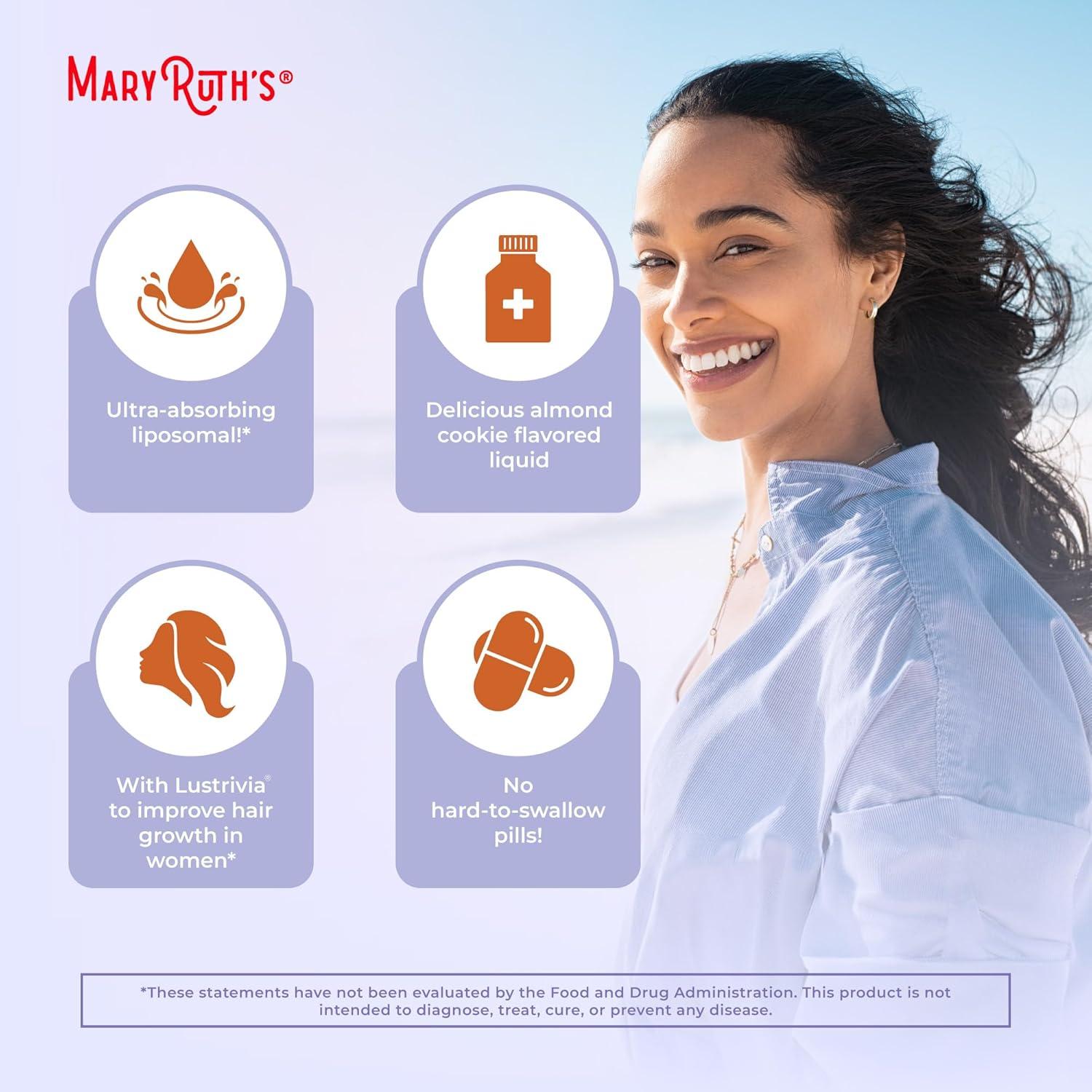 Multimineral Nocturno Líquido MaryRuth 425 g + Crecimiento Capilar Liposomal Galleta Almendra