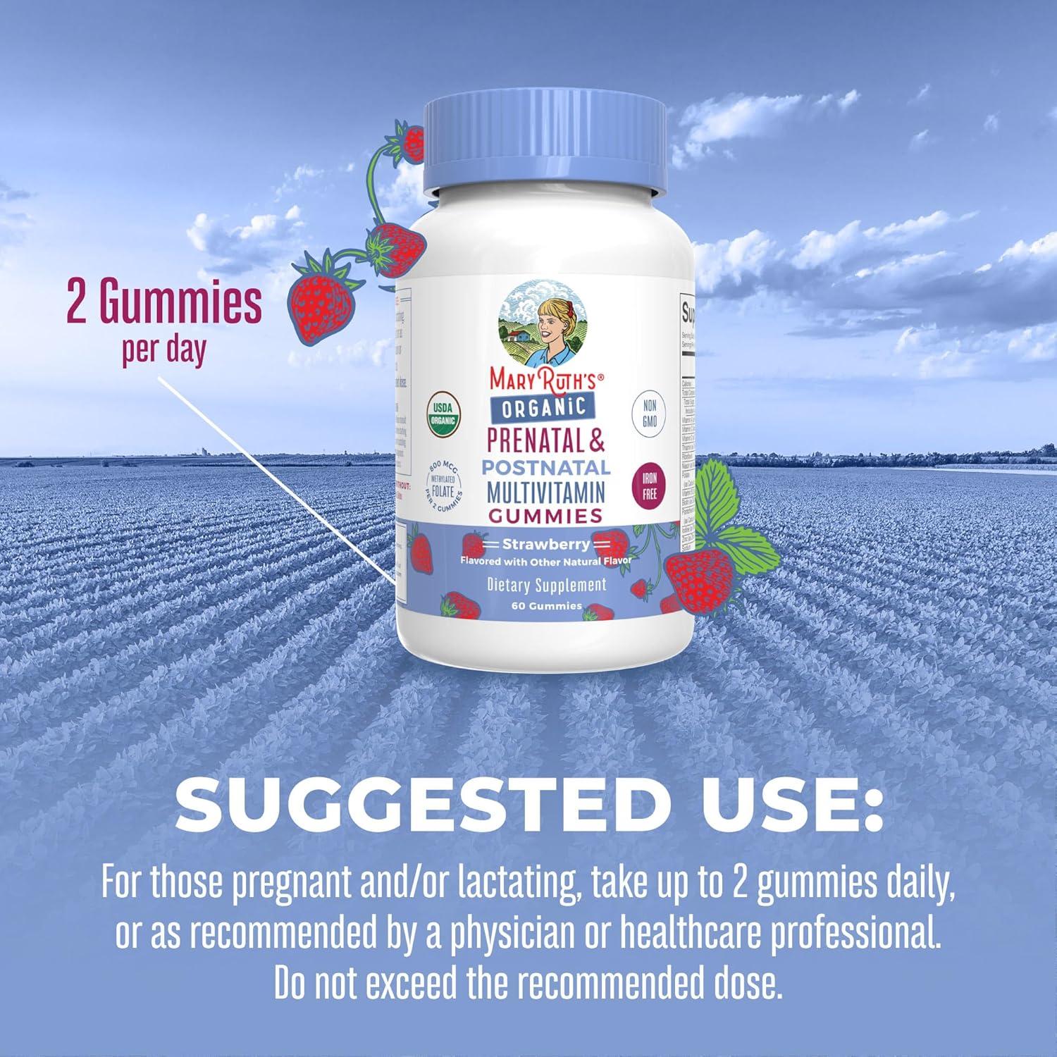 Gominolas Prenatales y Postnatales MaryRuth 60 unidades Fresa
