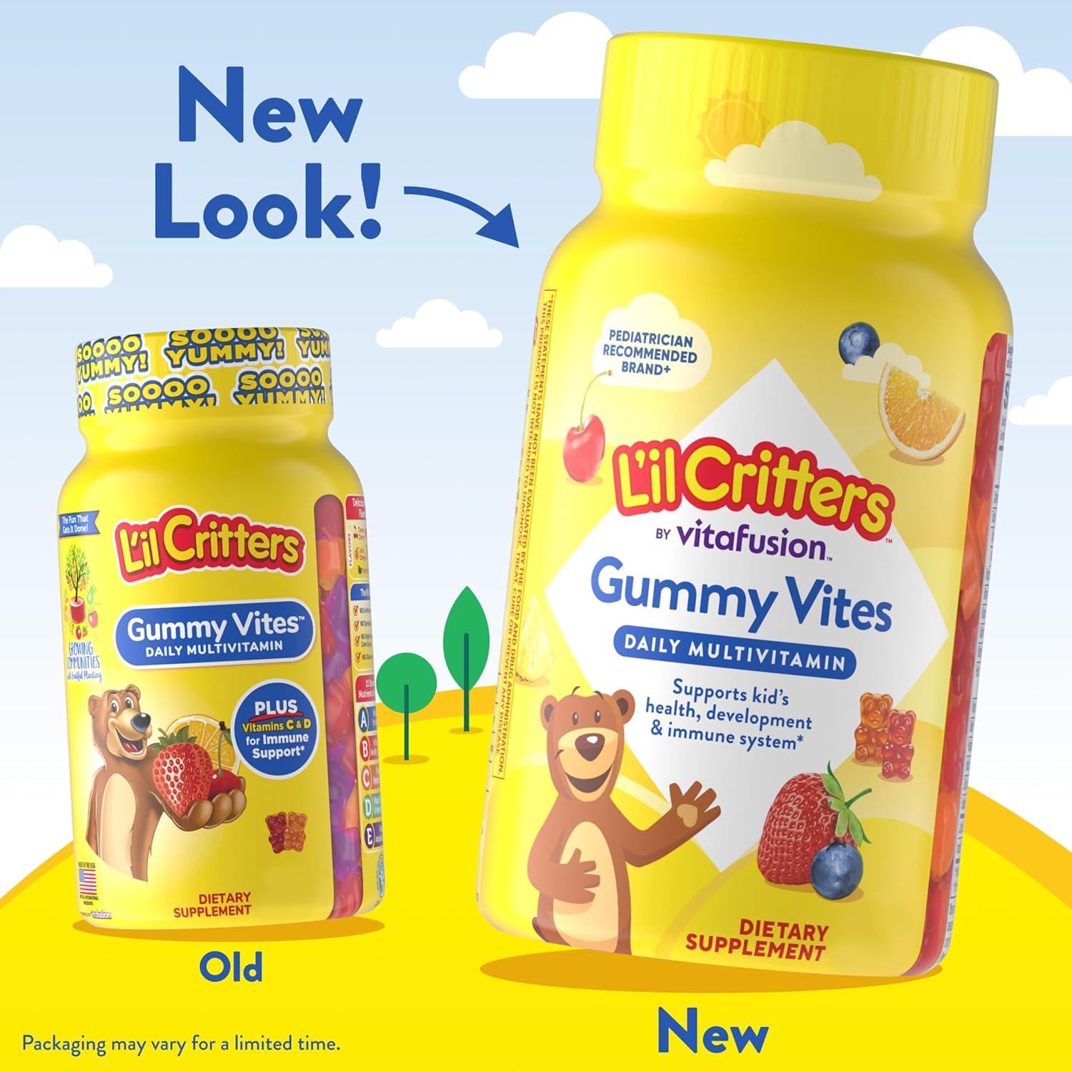 Multivitaminas Gummy L'il Critters 70 Gomas Niños Sabor Frutas
