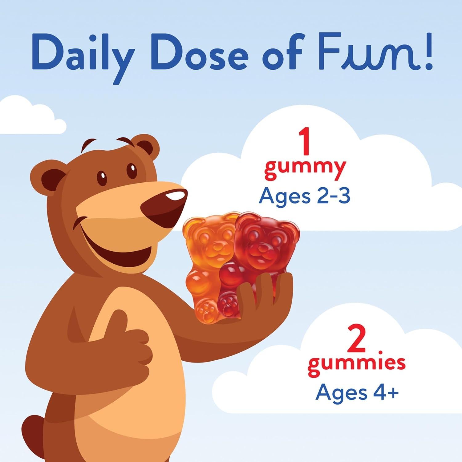 Multivitaminas Gummy L'il Critters 70 Gomas Niños Sabor Frutas