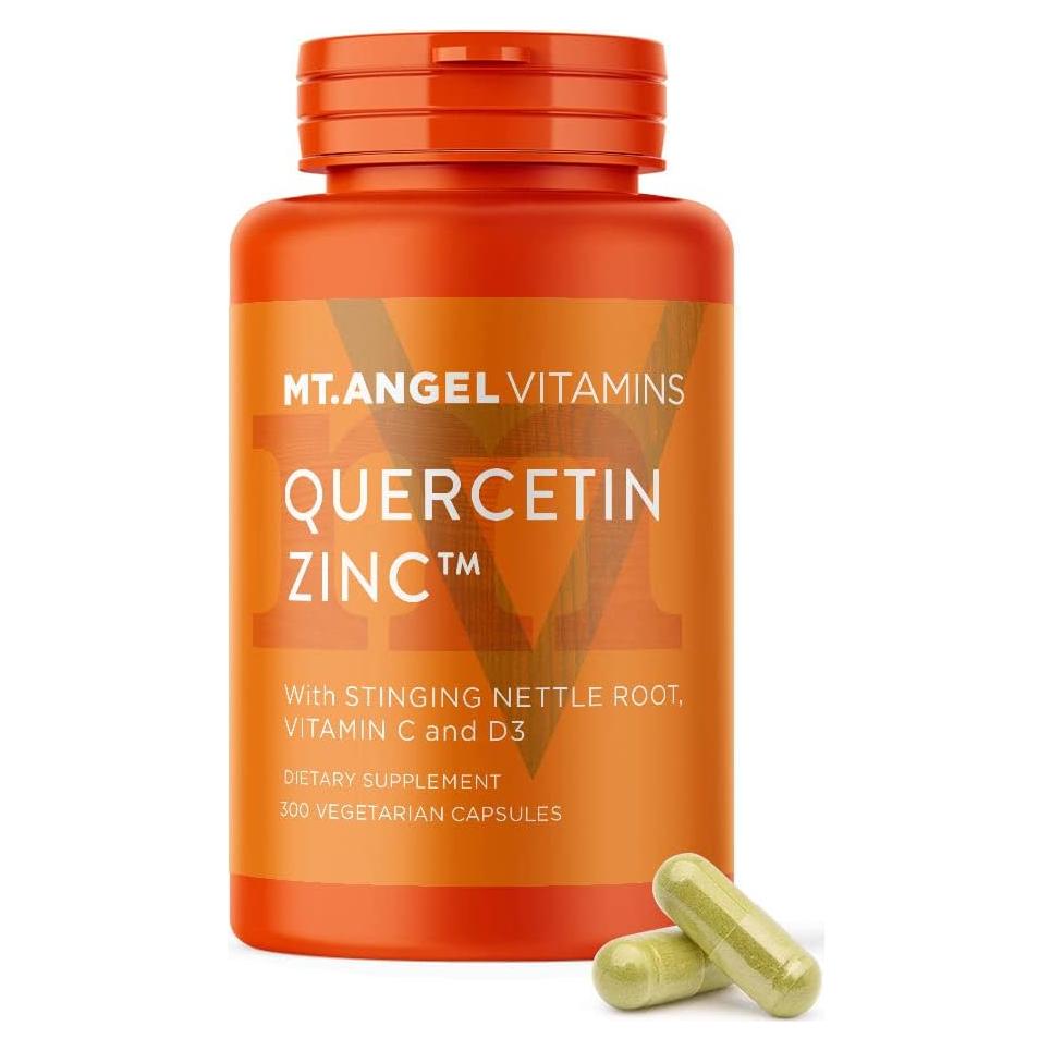 Vitaminas Mt. Angel - Suplemento Inmunológico Quercetina 500mg y Zinc 50mg - 300 Cápsulas