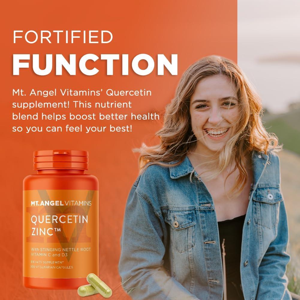 Vitaminas Mt. Angel - Suplemento Inmunológico Quercetina 500mg y Zinc 50mg - 300 Cápsulas