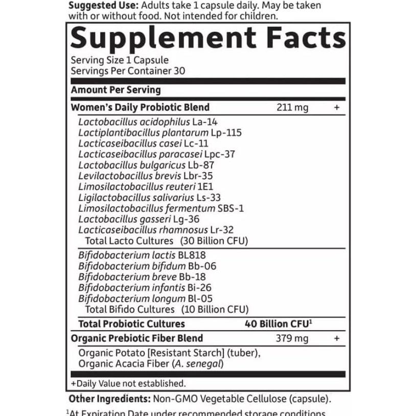Cápsulas Probioticas Diarias Jardín de la Vida 30 Unidades