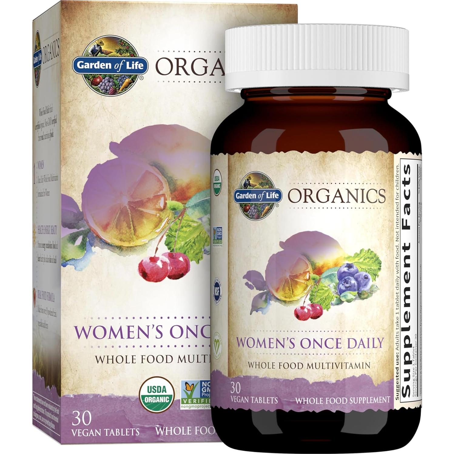 Multivitamínico Orgánico para Mujeres + Probioticos 30 Cápsulas