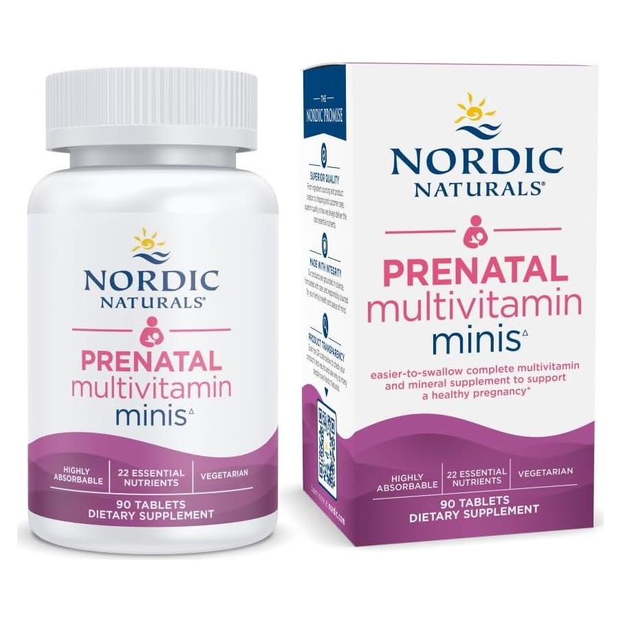 Multivitaminas Prenatales Vegetarianas Nordic Naturals 90 Tabletas