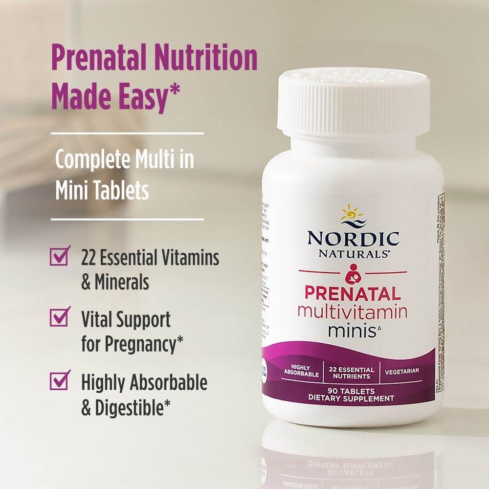 Multivitaminas Prenatales Vegetarianas Nordic Naturals 90 Tabletas