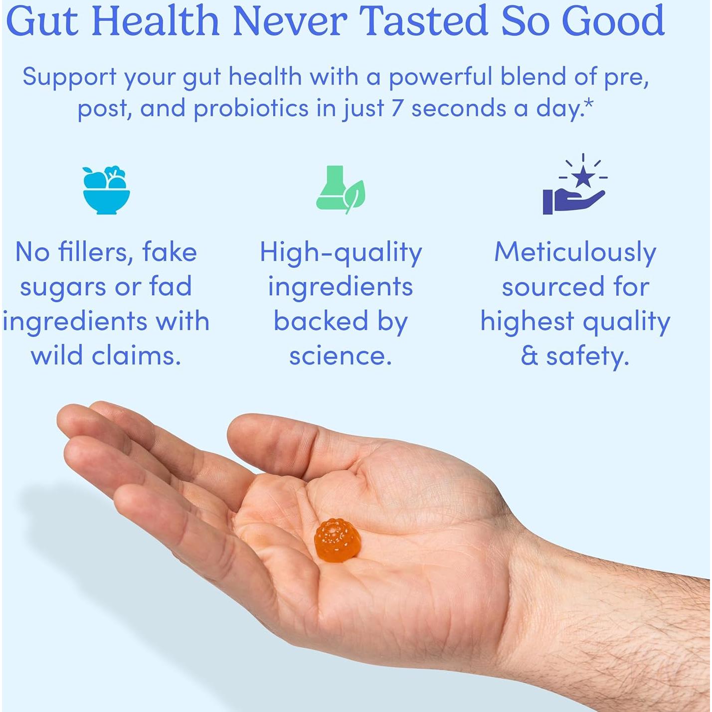 Suplemento Probiotico 3 en 1 Primer Día para Hombres - 60 Gomitas