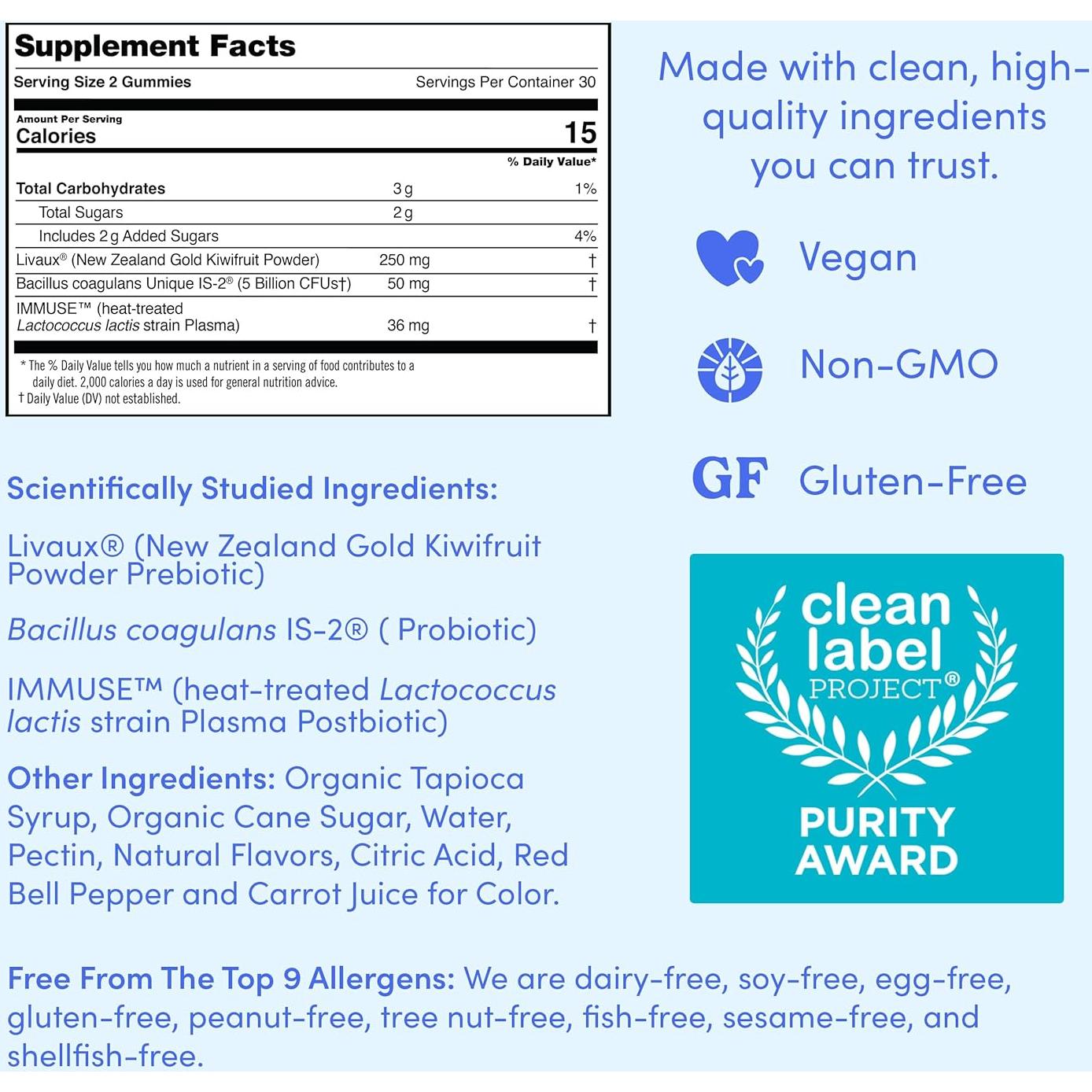 Suplemento Probiotico 3 en 1 Primer Día para Hombres - 60 Gomitas