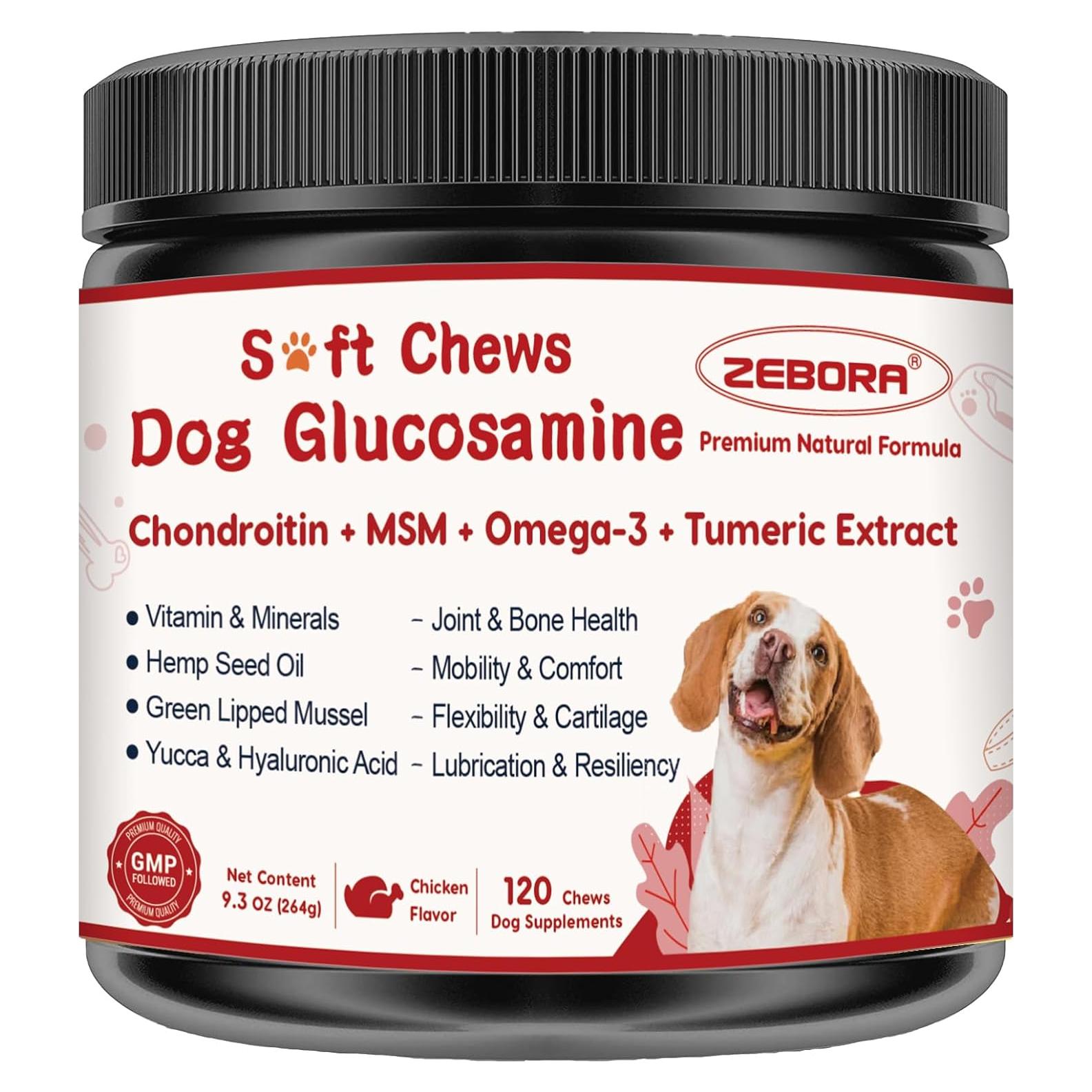 Suplemento Articular para Perros ZEBORA 120 Masticables Sabor Pollo