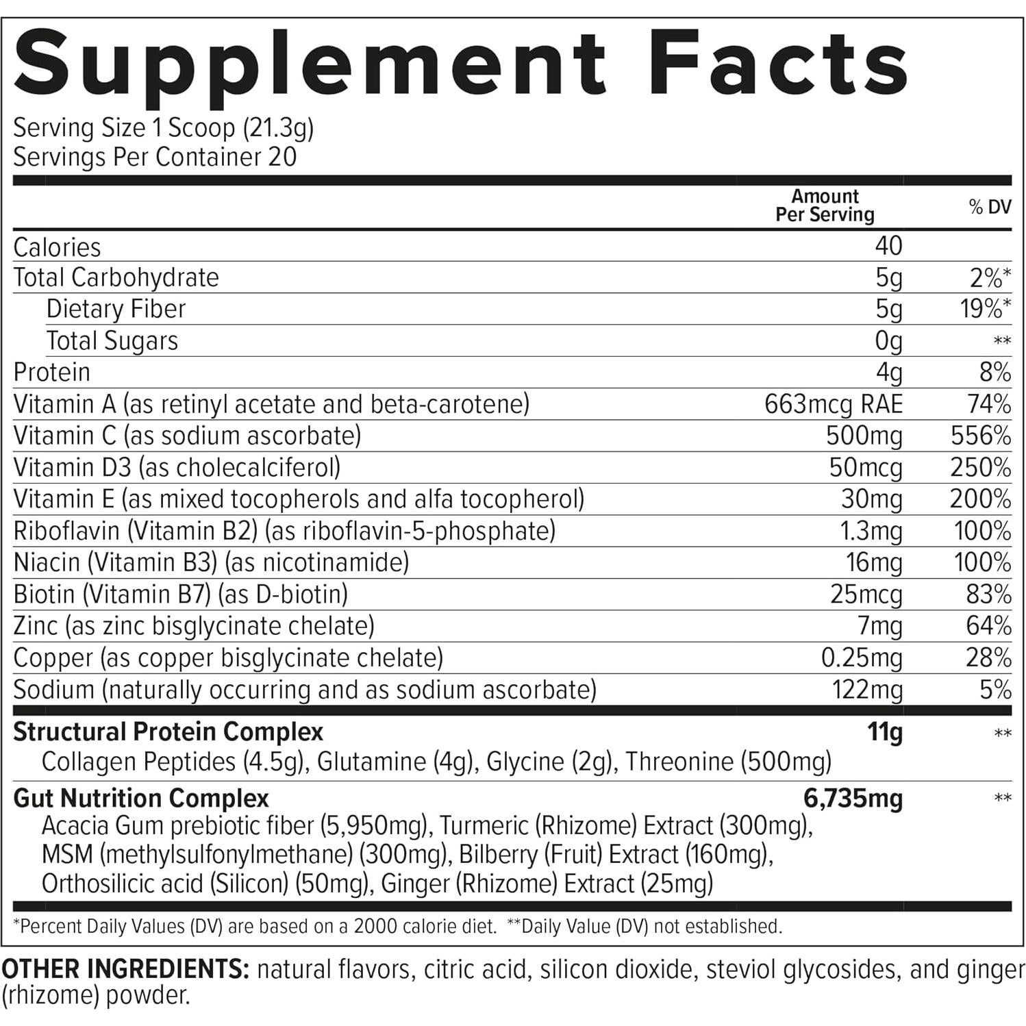 Colágeno Gut Essential Nutrition - Suplemento Salud Intestinal 425g