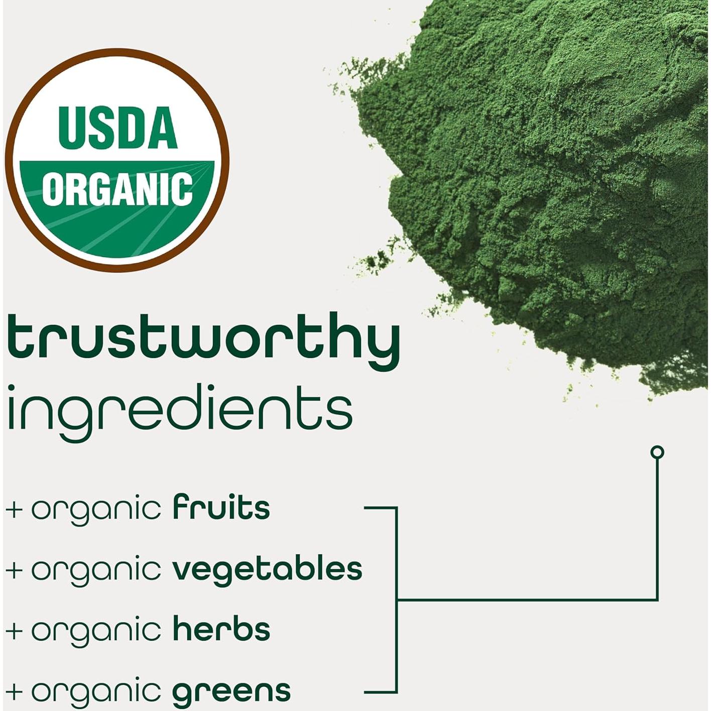 Zena Nutrition Polvo Orgánico de Super Verdes 30 Porciones