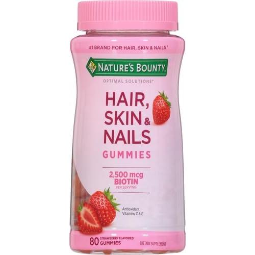 Gomas de Biotina Nature's Bounty para Cabello, Piel y Uñas - 80 Unidades