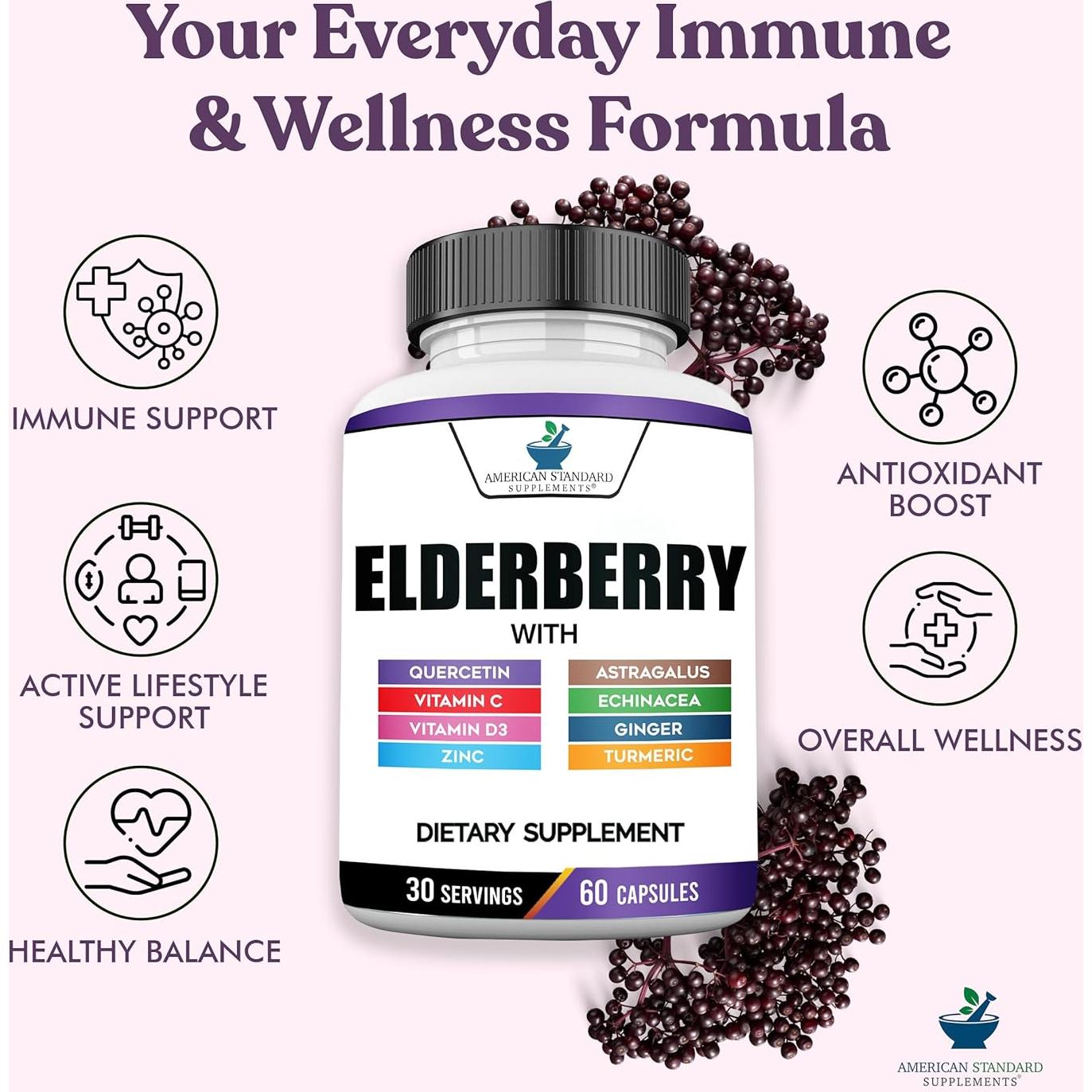 Suplemento Inmunológico American Standard 60 Cápsulas Quercetina