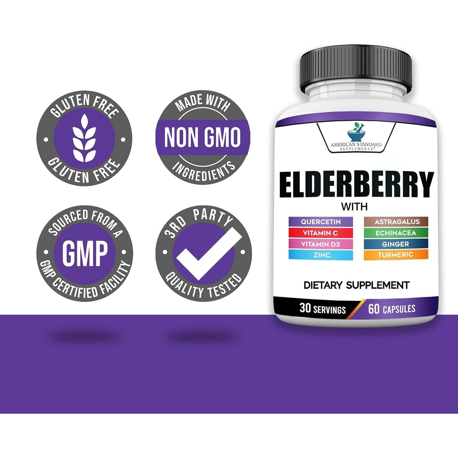 Suplemento Inmunológico American Standard 60 Cápsulas Quercetina