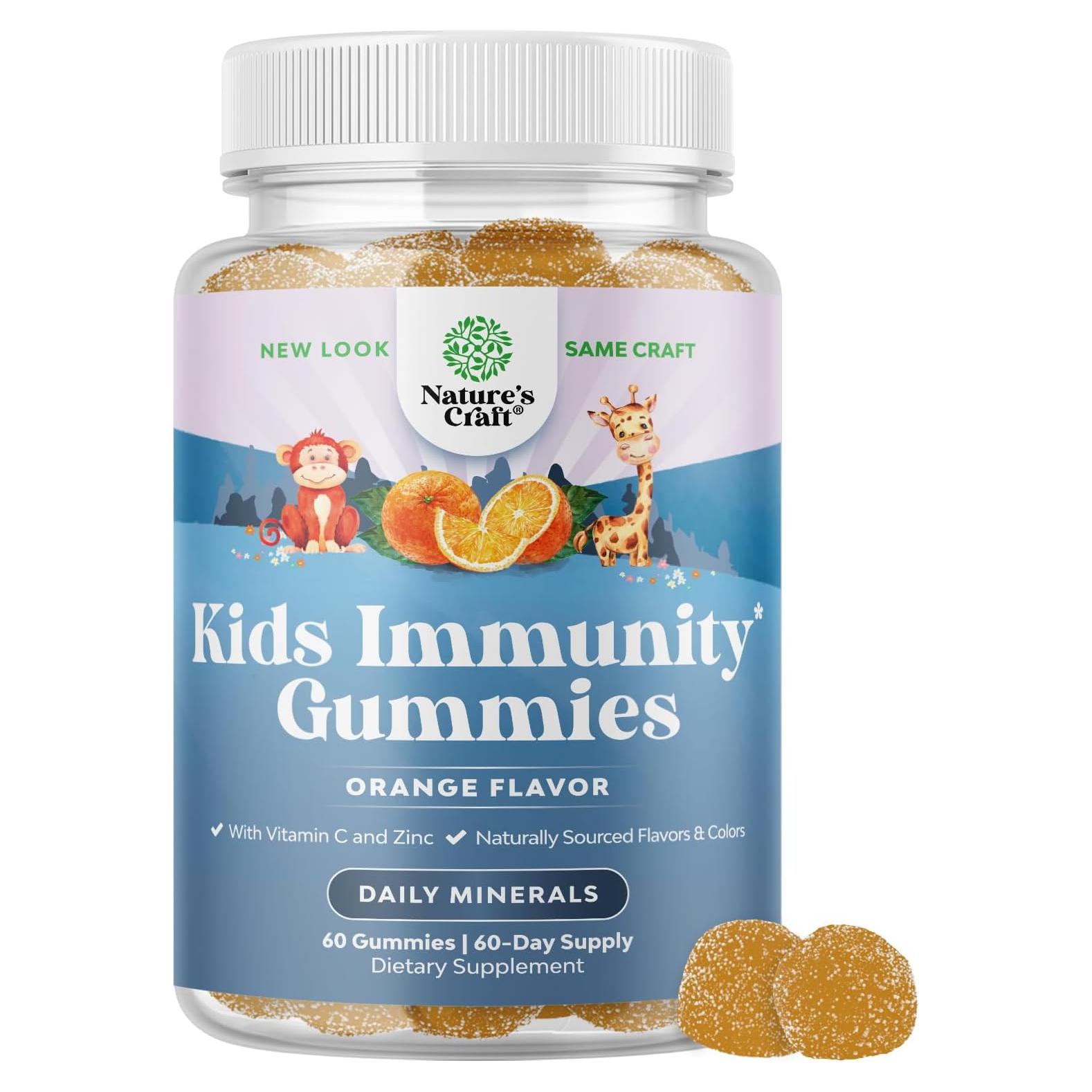 Gomitas de Vitamina C y Zinc Natures Craft 221g - Inmunidad Niños