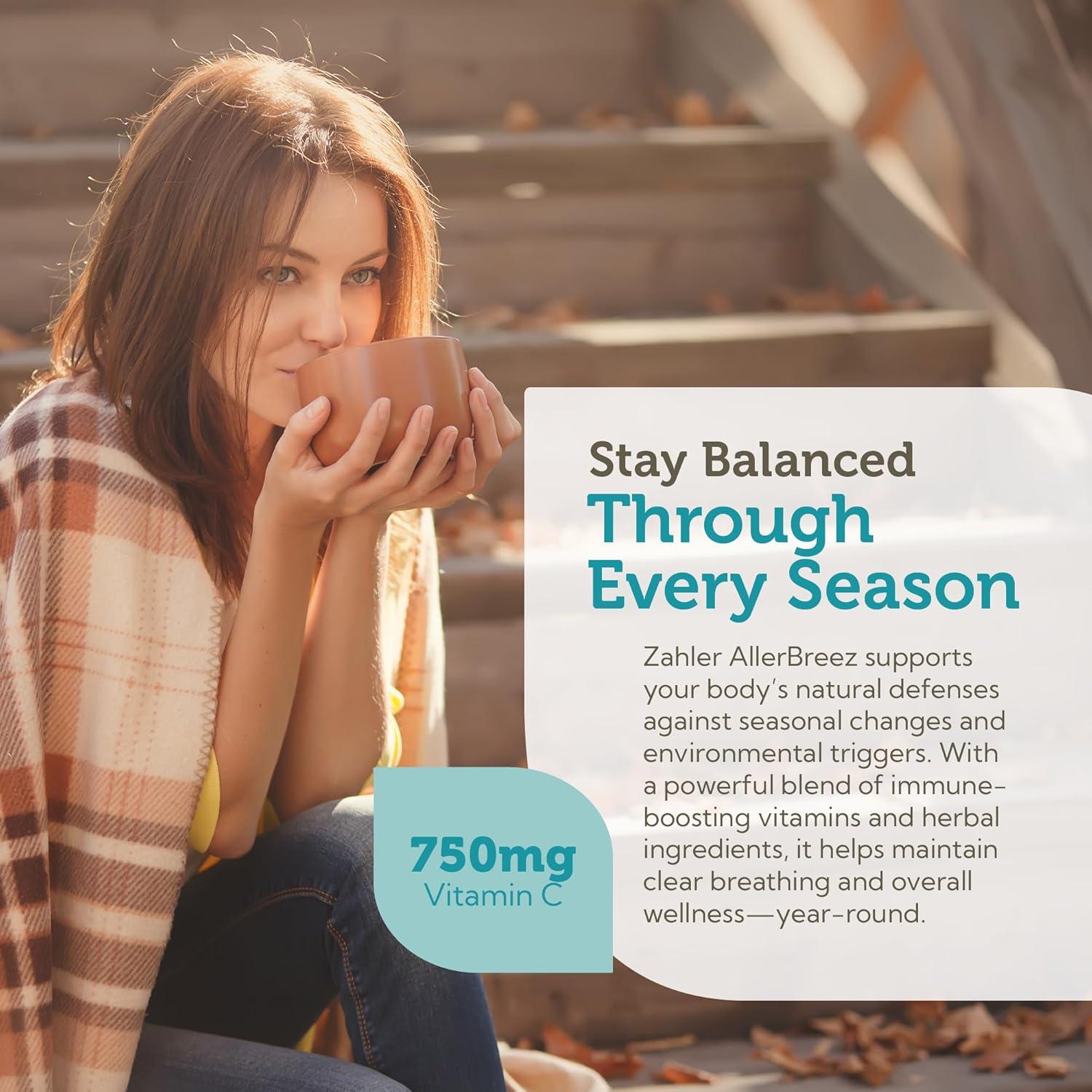 Suplemento Antialérgico Zahler AllerBreez 180 Cápsulas