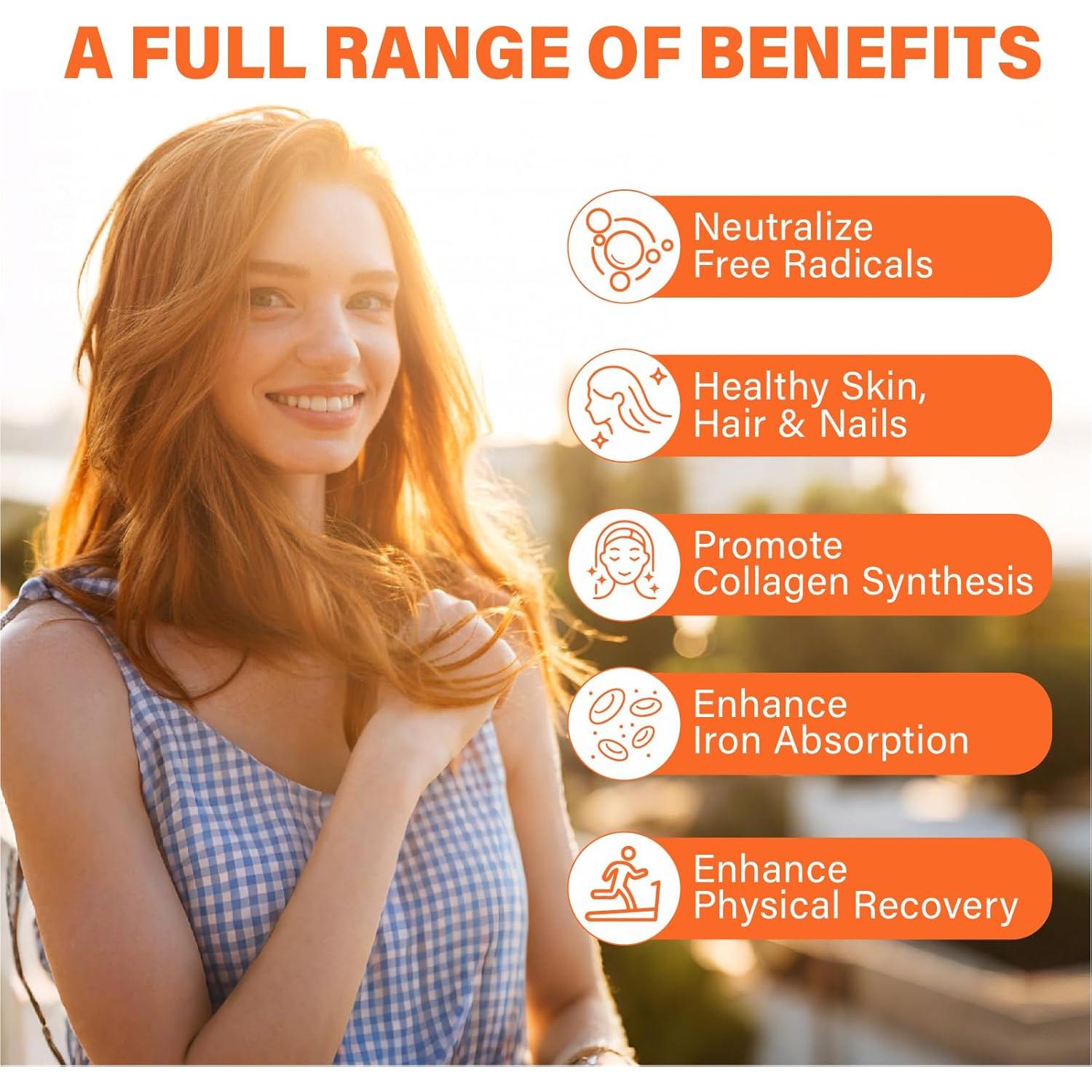 Gomitas de Vitamina C Liposomal 1000mg Veyttisy - Sabor Naranja