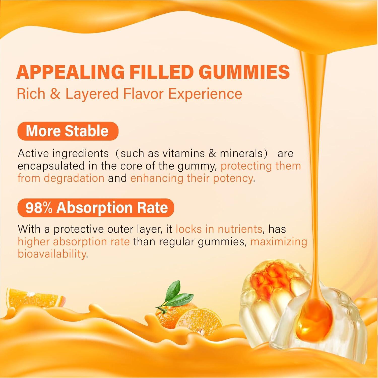 Gomitas de Vitamina C Liposomal 1000mg Veyttisy - Sabor Naranja