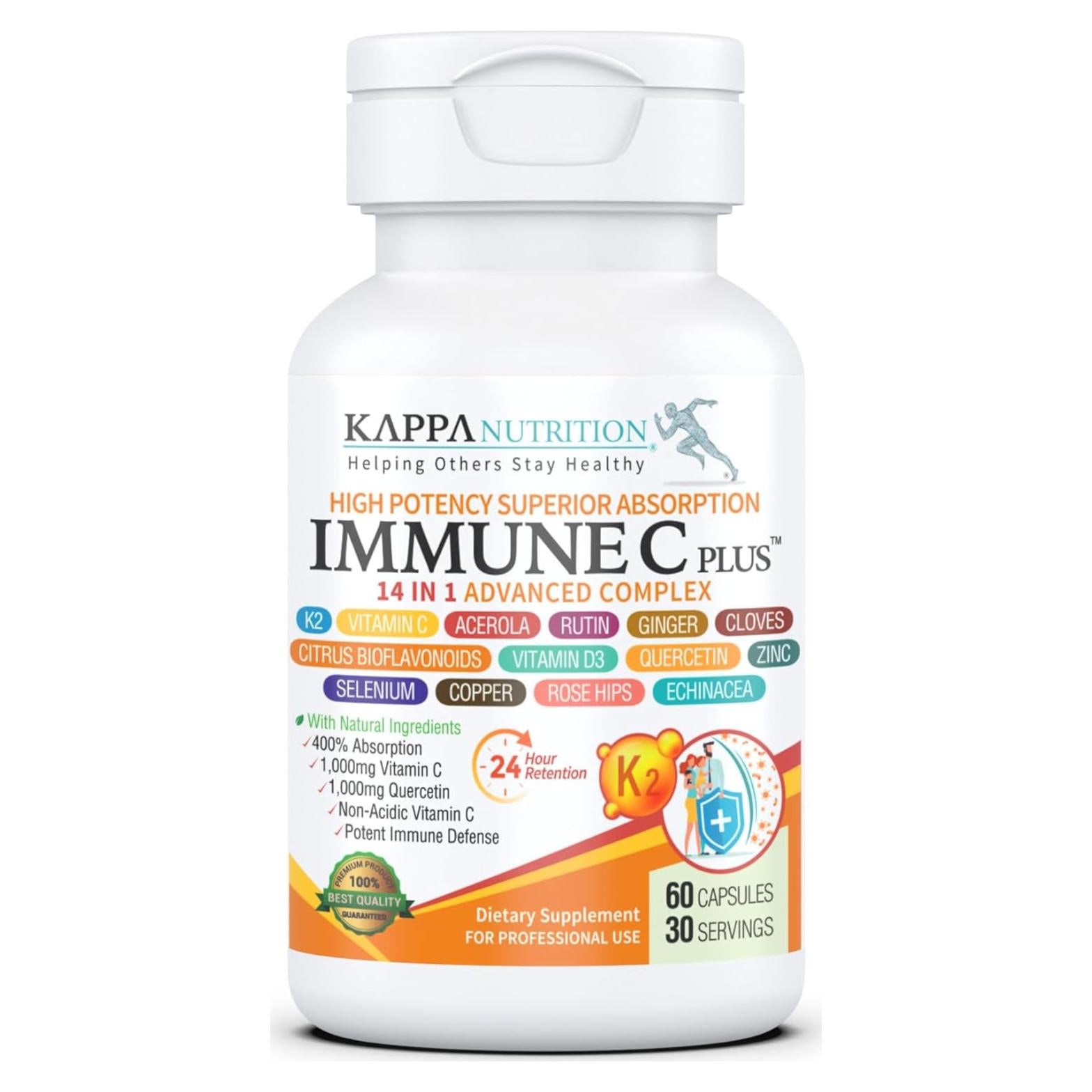 Inmunidad C Plus 14 en 1 Kappa Nutrition 60 Cápsulas