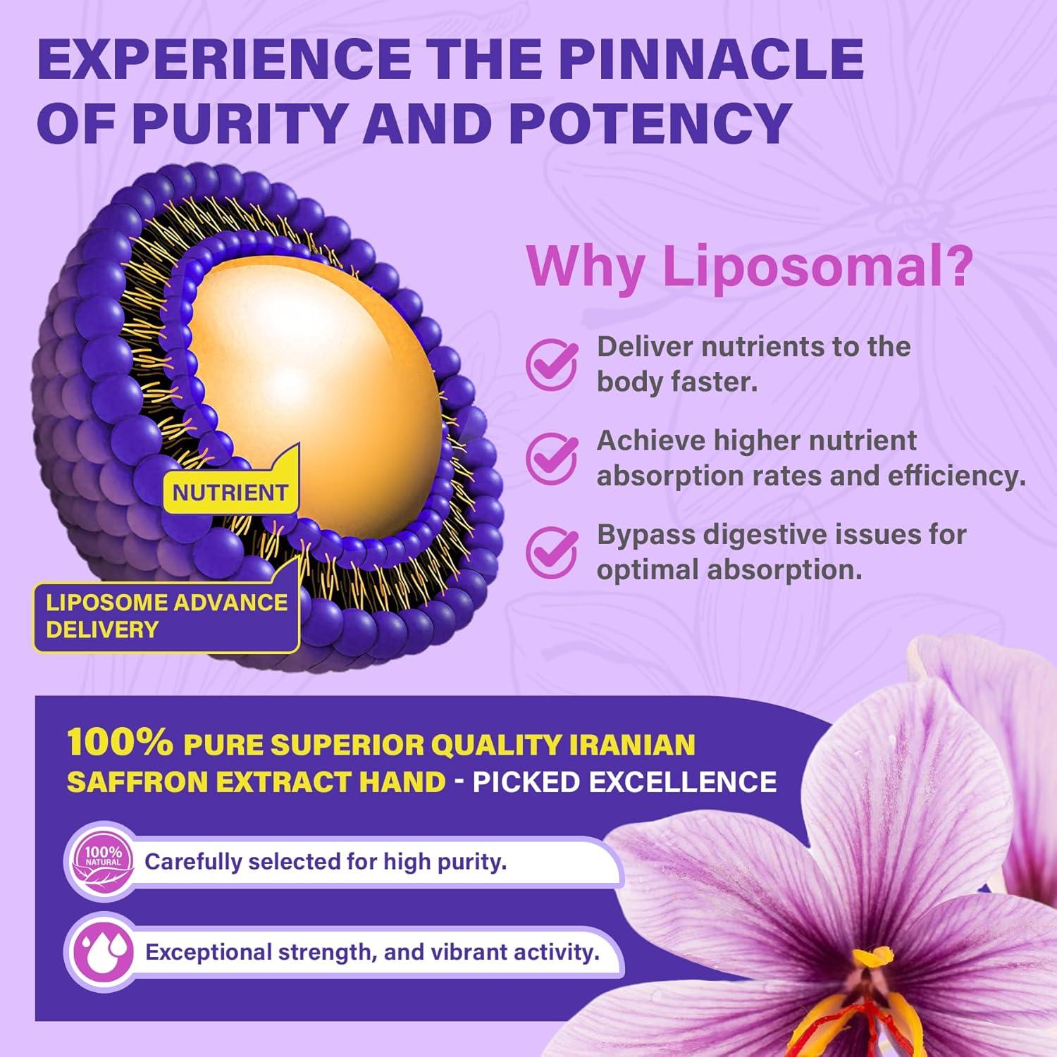 Suplemento de Azafrán Nextdia 100mg Liposomal 60 Gelatinas