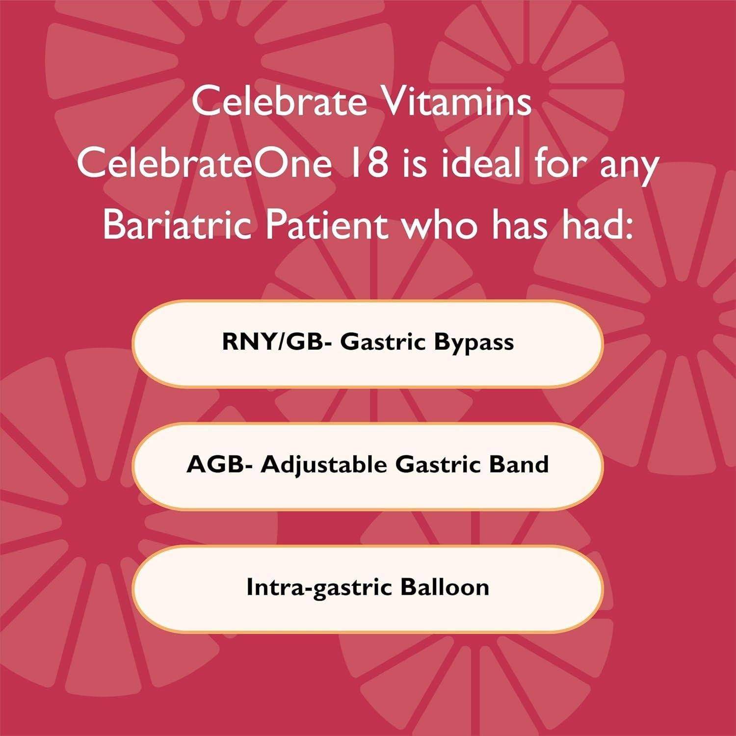 Multivitamínico Bariátrico CelebrateONE 18mg Hierro - 30 Cápsulas