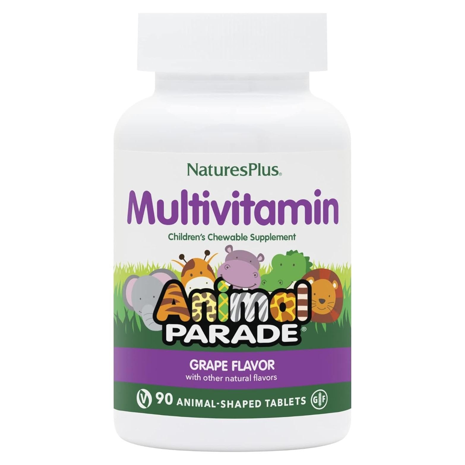 Multivitamina Masticable Niños Natures Plus Uva 90 Tabletas