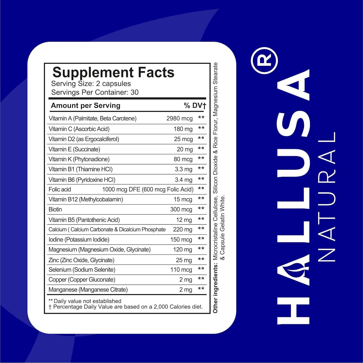 Multivitamina HallMulvit Hombres - 60 Cápsulas, Energía y Salud
