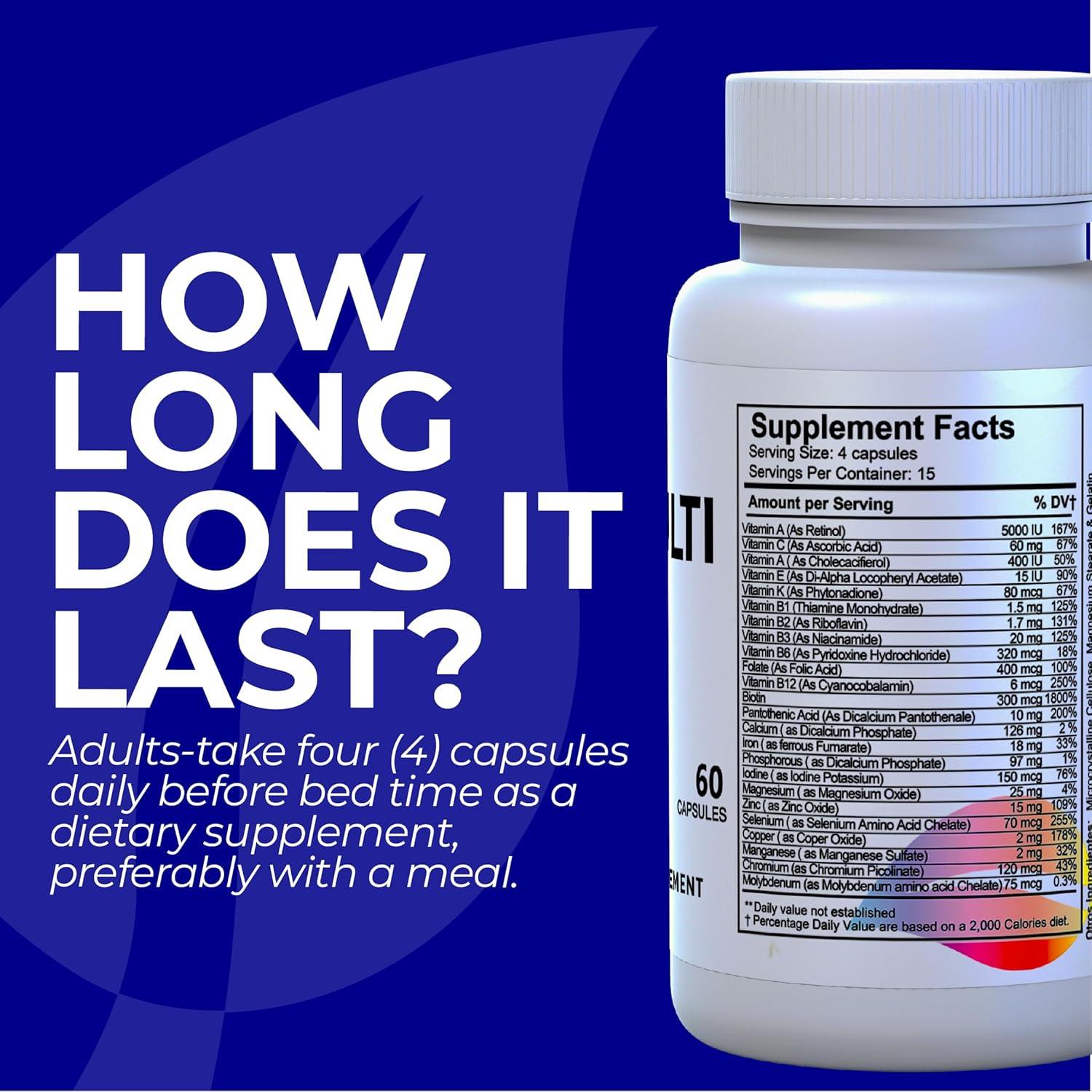 Multivitamina HallMulvit Hombres - 60 Cápsulas, Energía y Salud