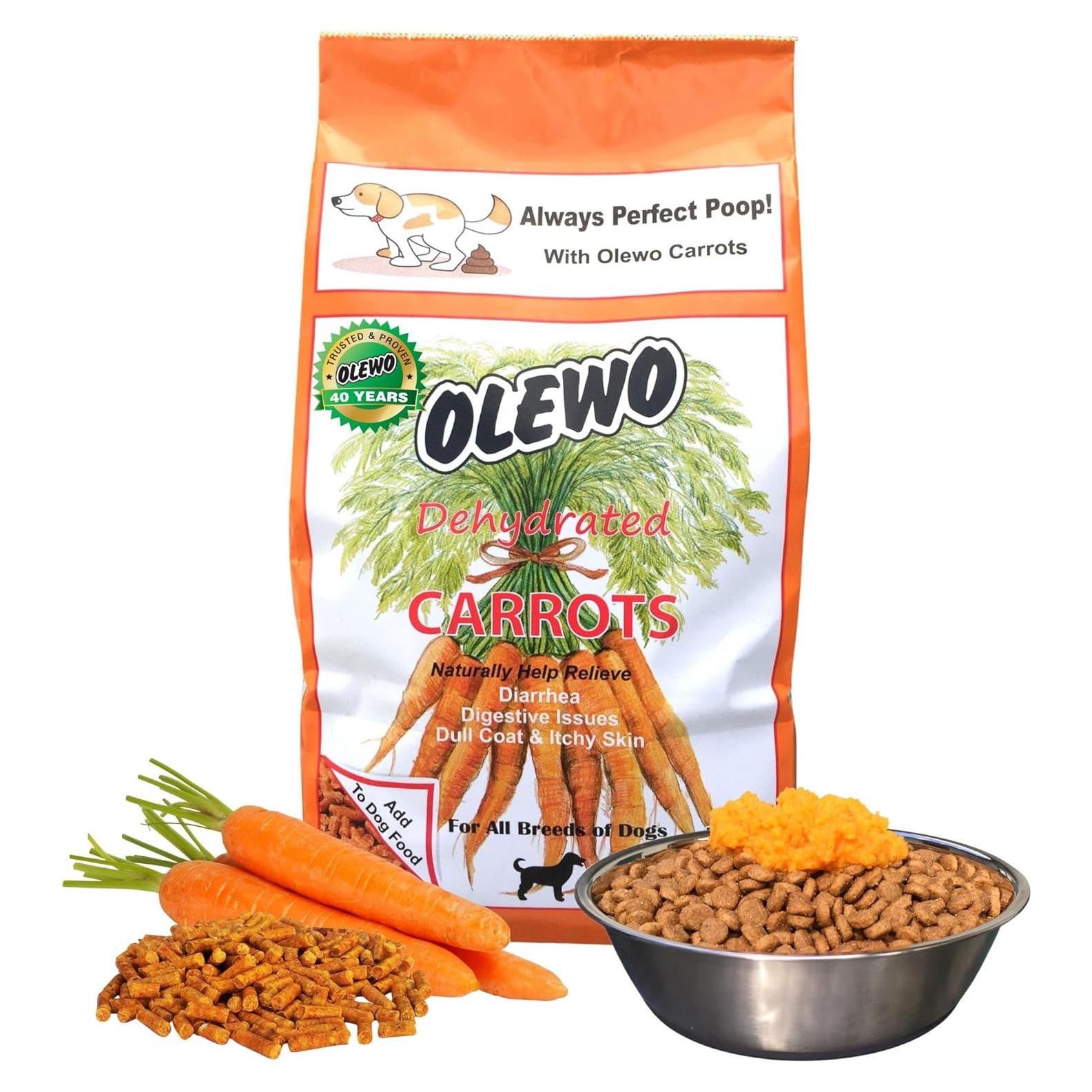 Olewo Zanahorias Deshidratadas para Perros 0.45 kg - Soporte Digestivo y Piel Saludable