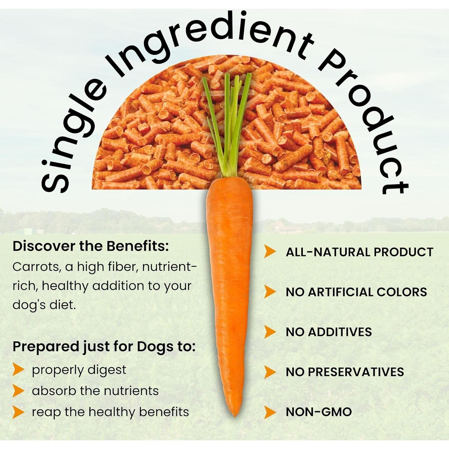 Olewo Zanahorias Deshidratadas para Perros 0.45 kg - Soporte Digestivo y Piel Saludable