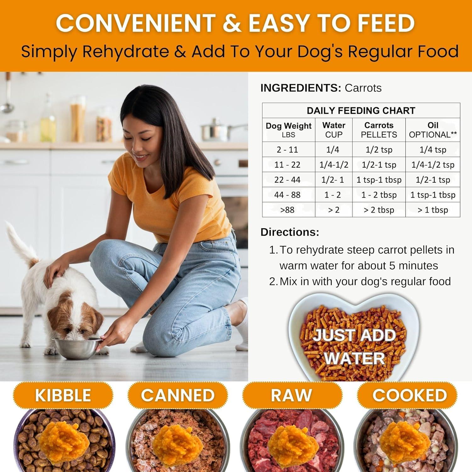 Olewo Zanahorias Deshidratadas para Perros 0.45 kg - Soporte Digestivo y Piel Saludable