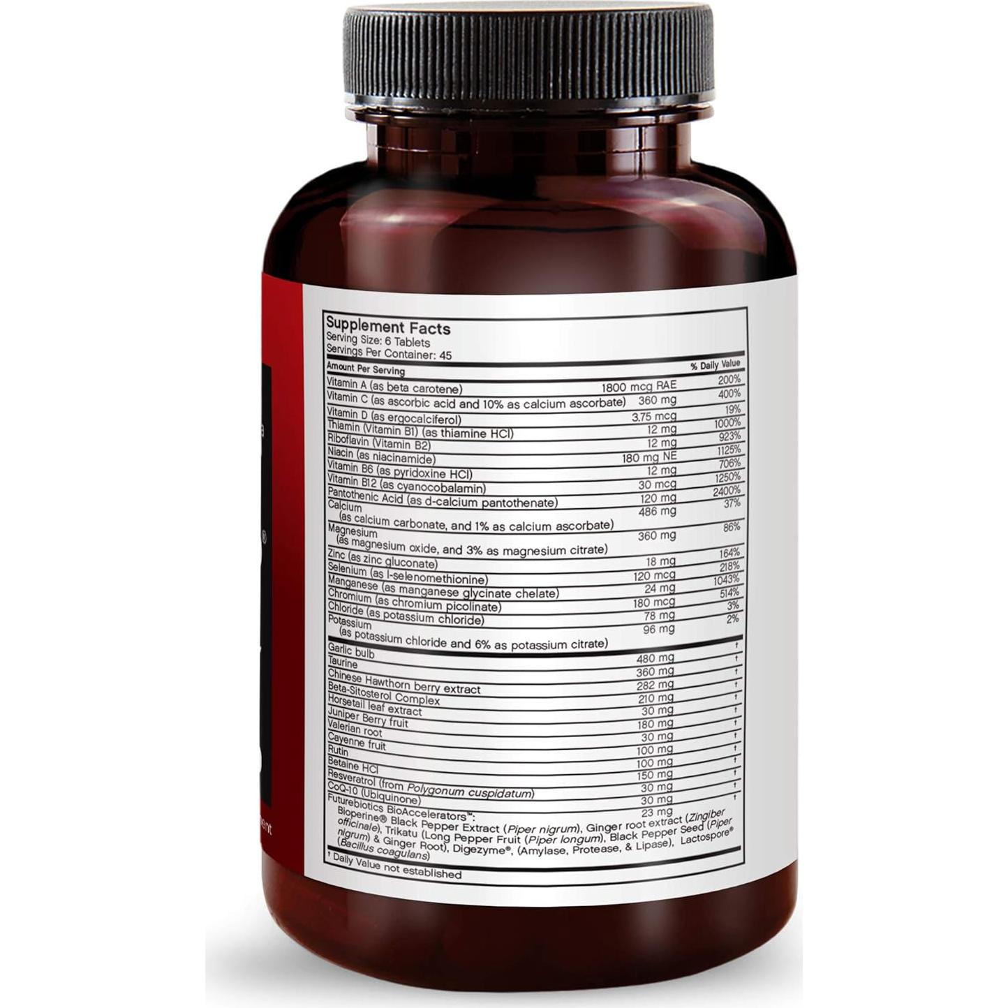 Multivitaminas y Minerales Futurebiotics 270 Tabletas - CoQ10, Ajo, Calcio, Magnesio