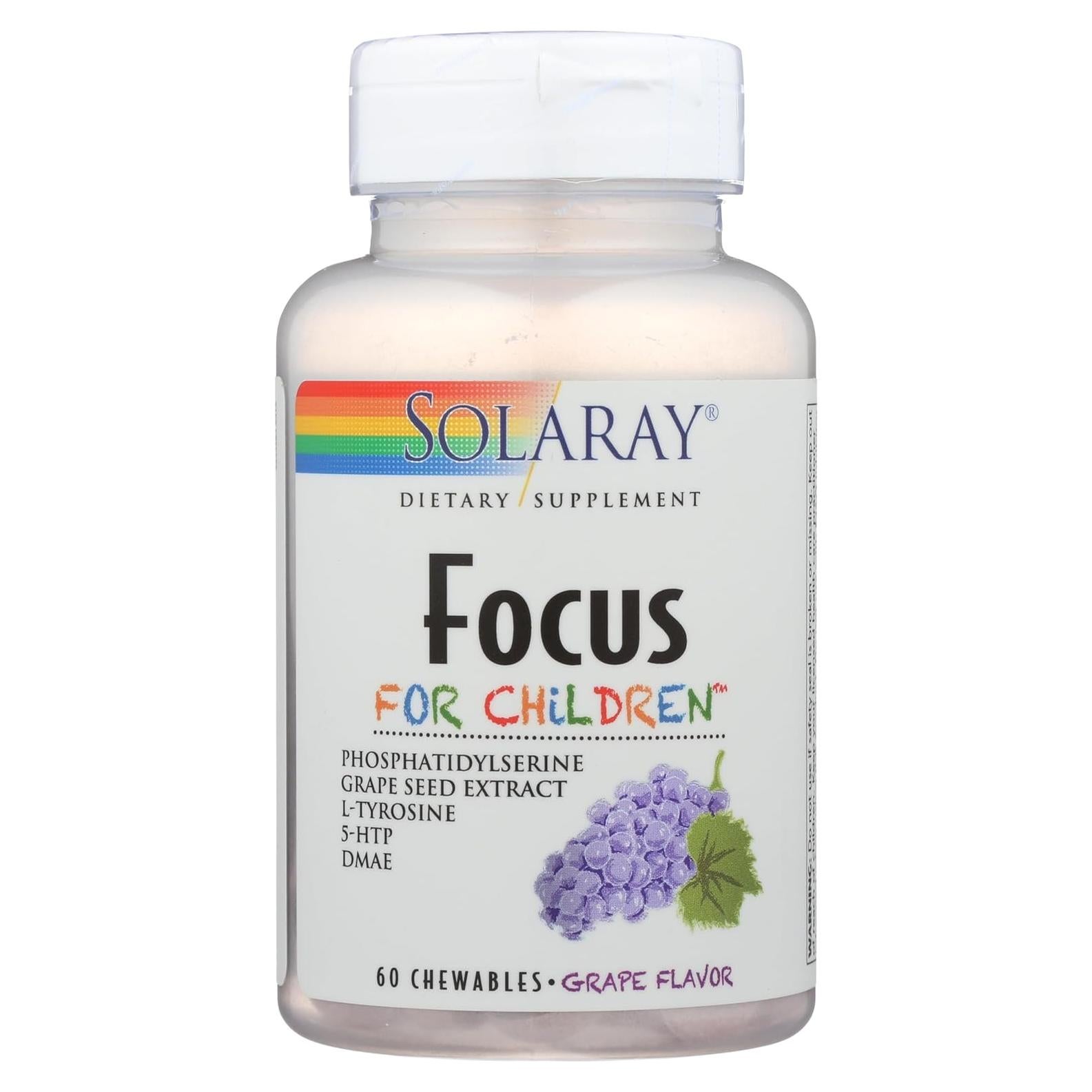 Suplemento Solaray Enfoque para Niños 60 Cápsulas