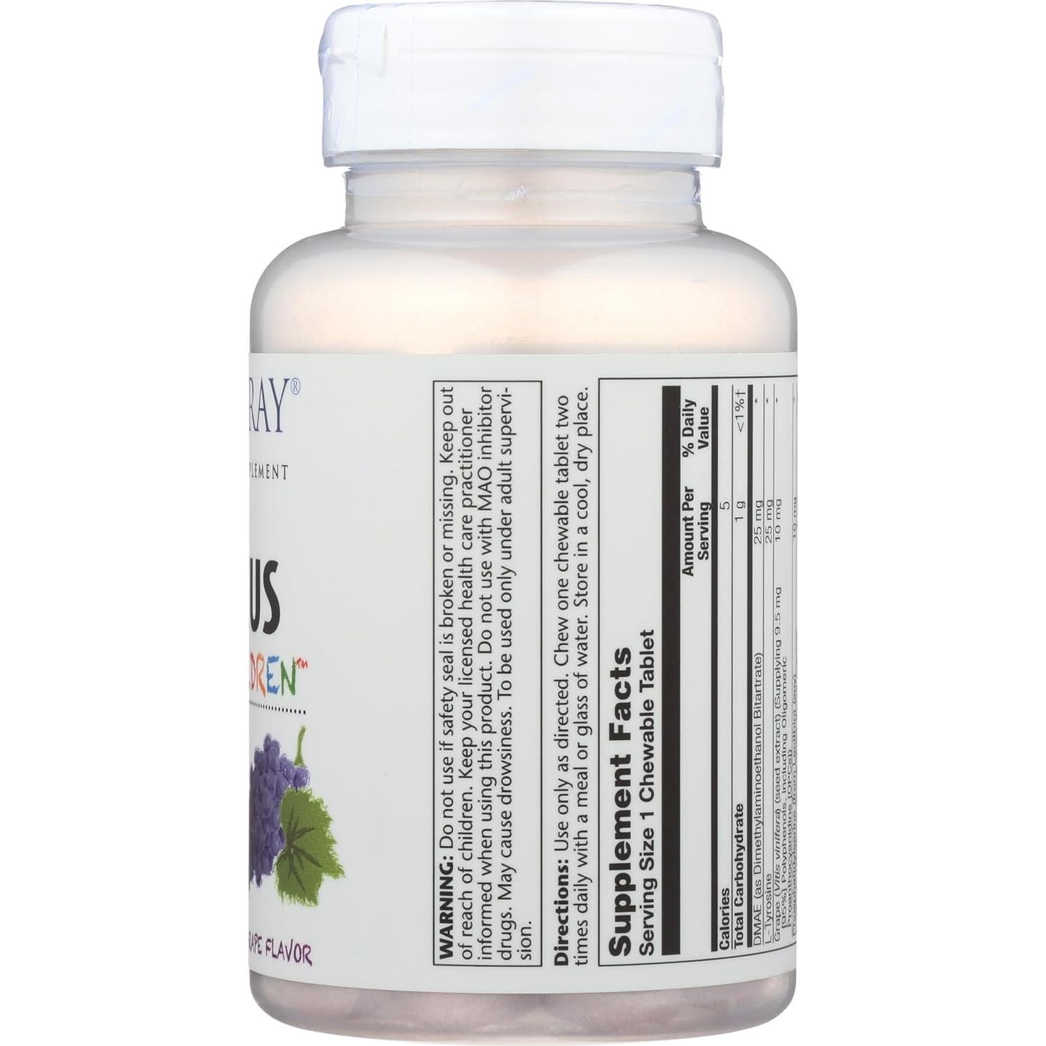 Suplemento Solaray Enfoque para Niños 60 Cápsulas