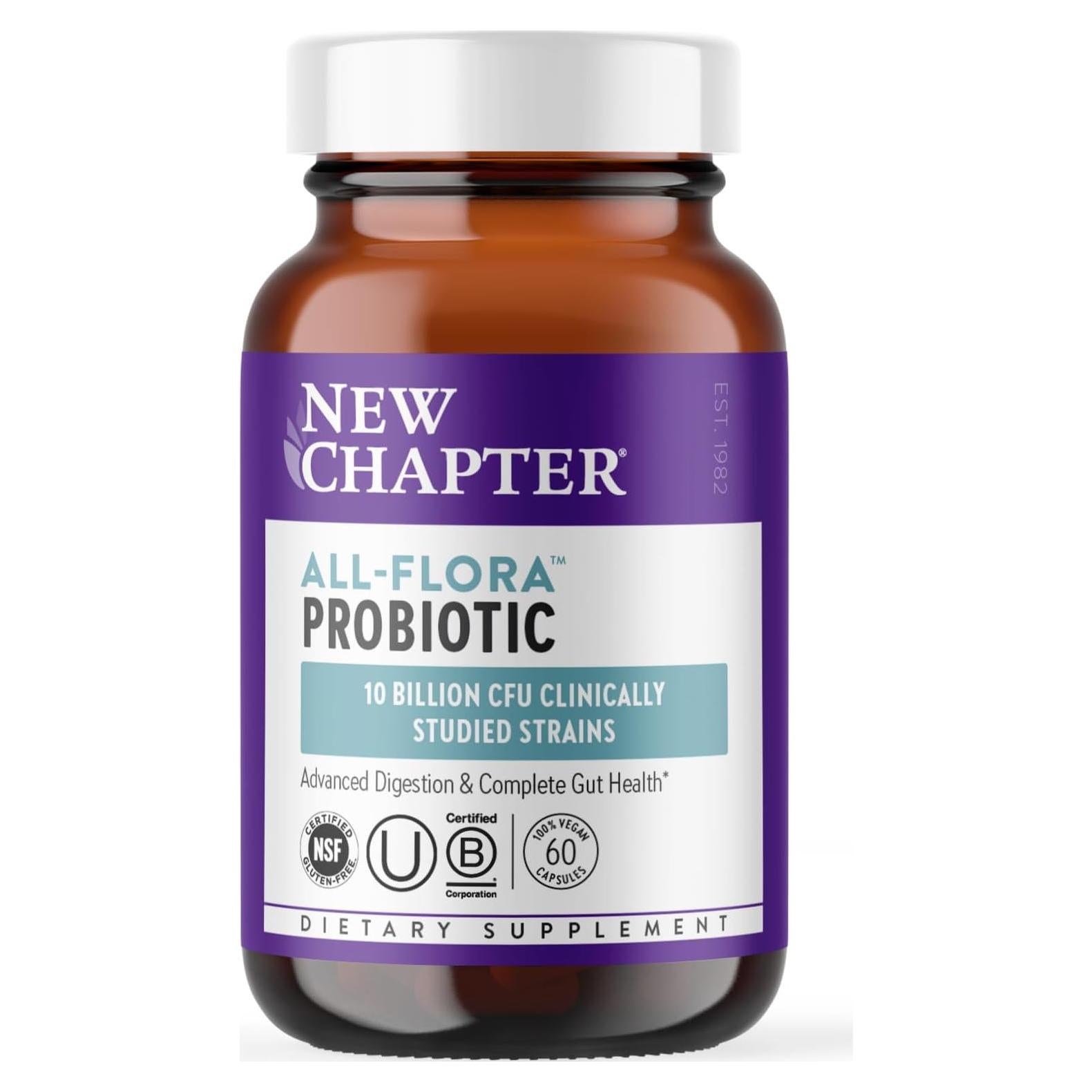 Probiotico Todo-Flora Nueva Capítulo 60 Cápsulas Veganas