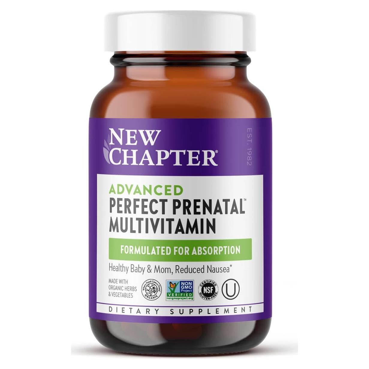 Multivitamínico Prenatal New Chapter 96 Tabletas Orgánicas