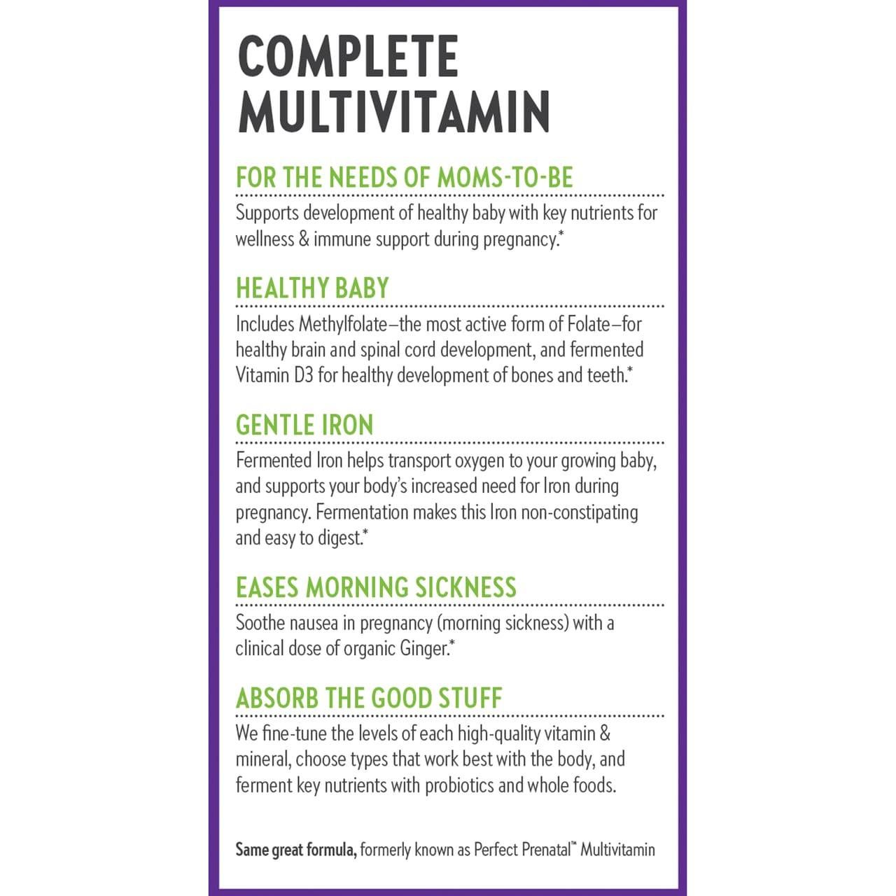 Multivitamínico Prenatal New Chapter 96 Tabletas Orgánicas