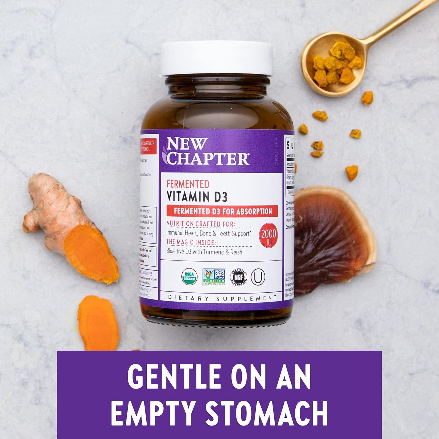 Vitamina D3 Fermentada Nueva Capítulo 30 Cápsulas 2000 UI