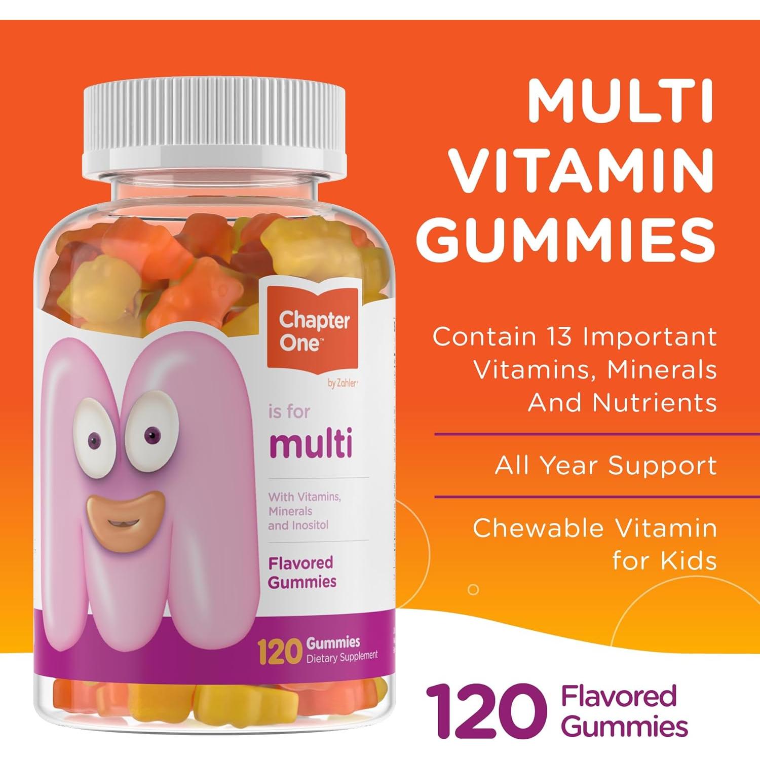 Gomas Multivitamínicas Zahler Capítulo Uno 120 Gomas Niños