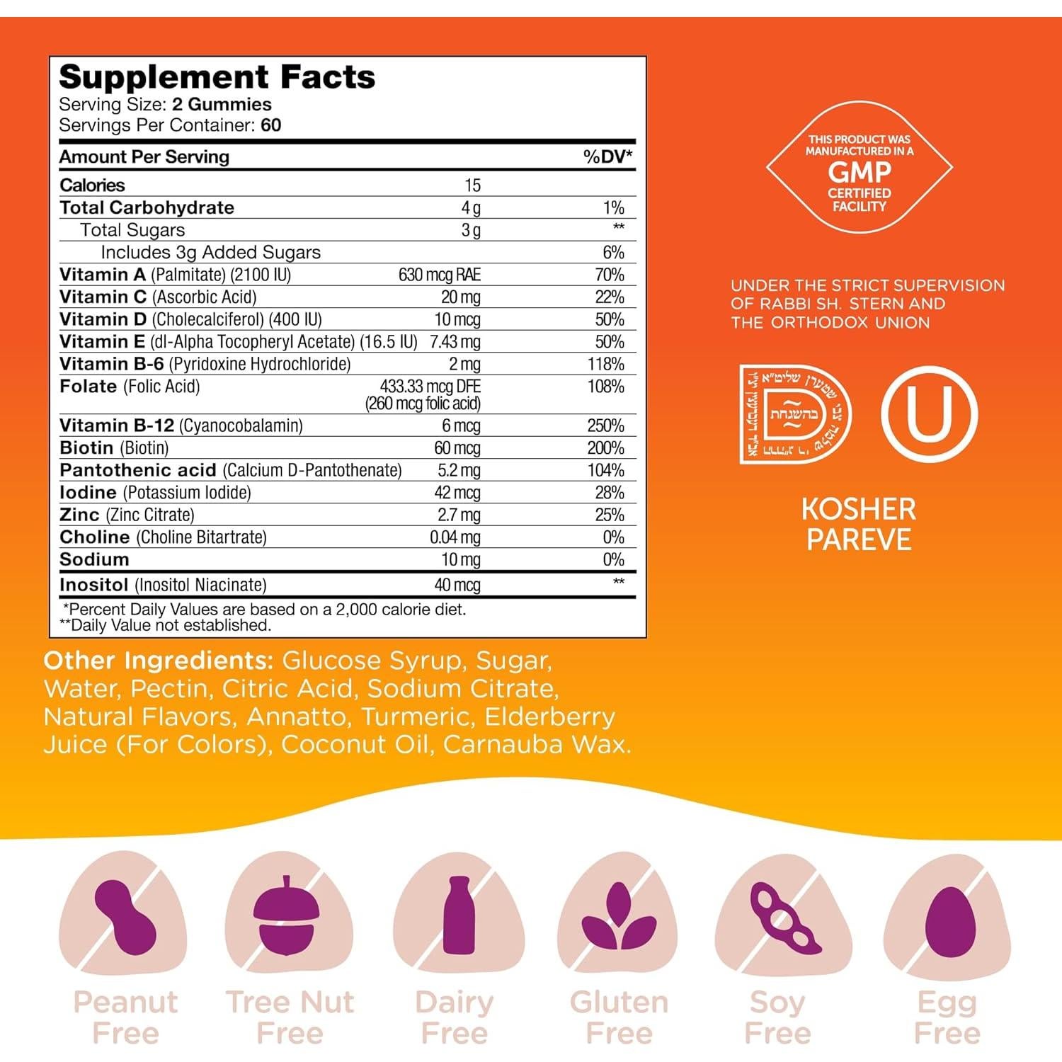 Gomas Multivitamínicas Zahler Capítulo Uno 120 Gomas Niños