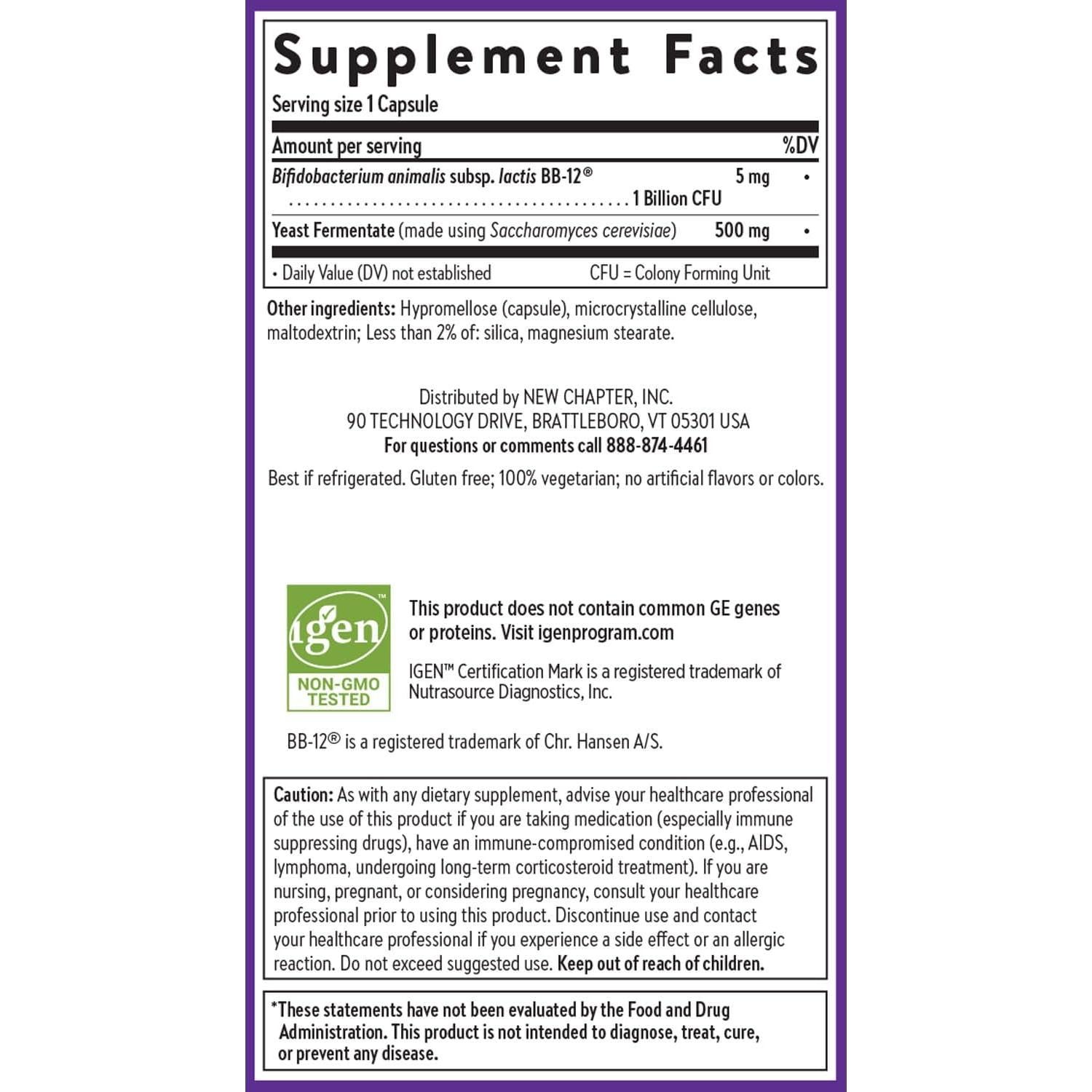 Suplemento Probiotico Nuevo Capítulo 30 Cápsulas 1 Mil Millón UFC