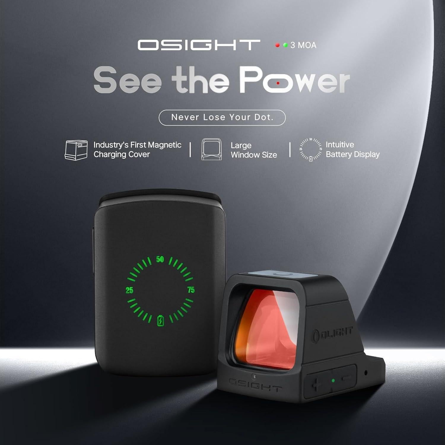 OLIGHT Osight Punto Rojo Recargable con Cubierta Carga