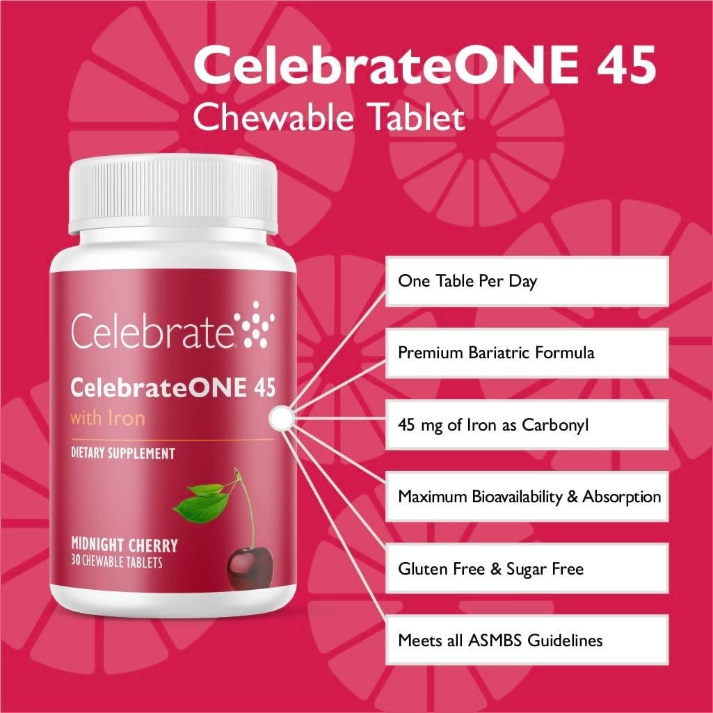 Celebrate Vitamins CelebrateONE 30 Masticables Cereza 45mg Hierro