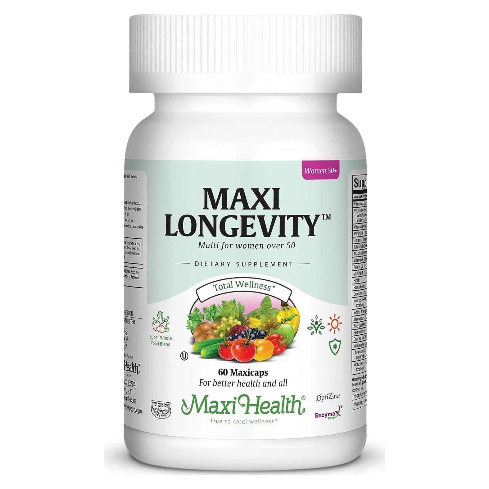 Multivitamina para Mujeres 50+ Maxi Health 60 Cápsulas