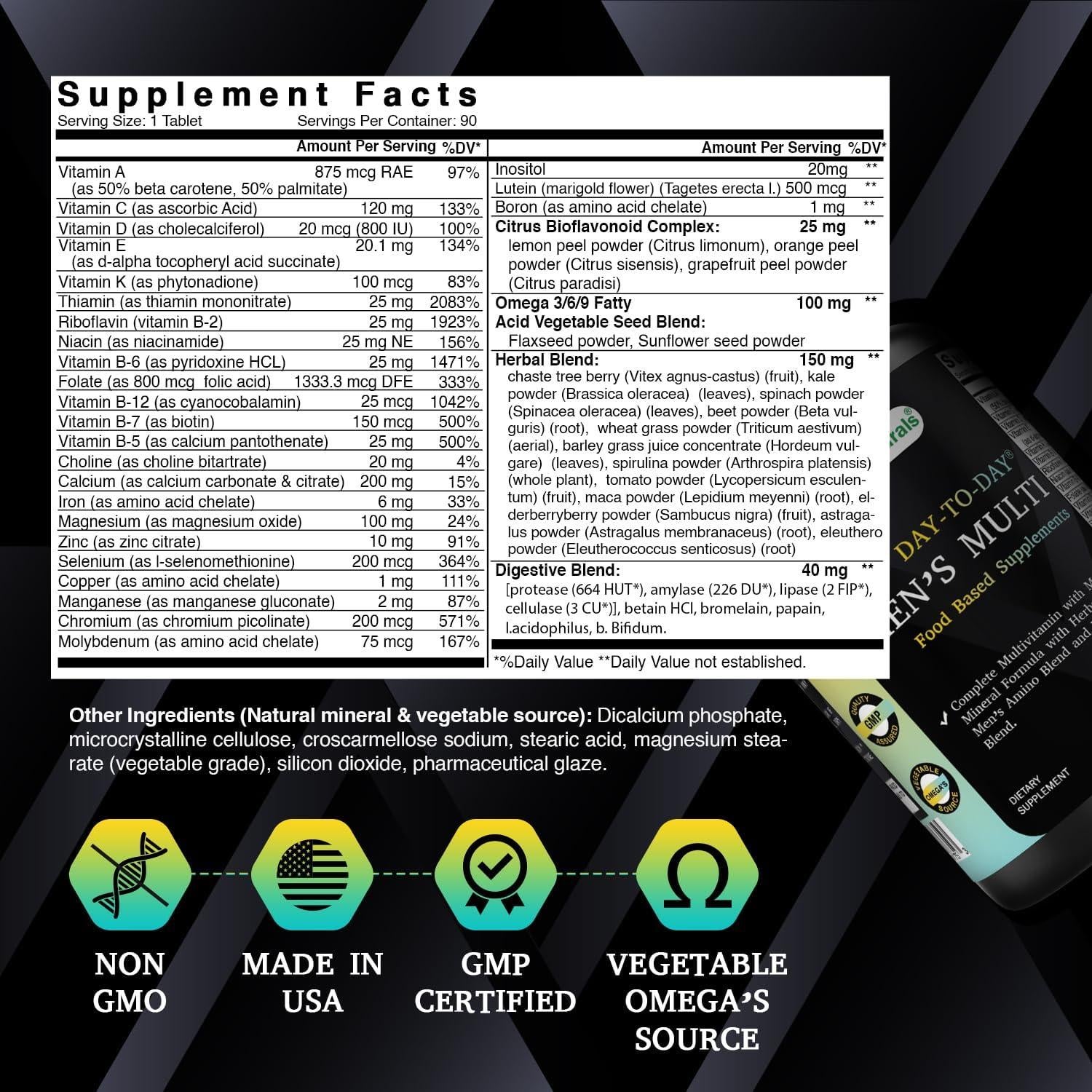 Multivitamínico y Multimineral Diario Mejor Naturales 90 Tabletas
