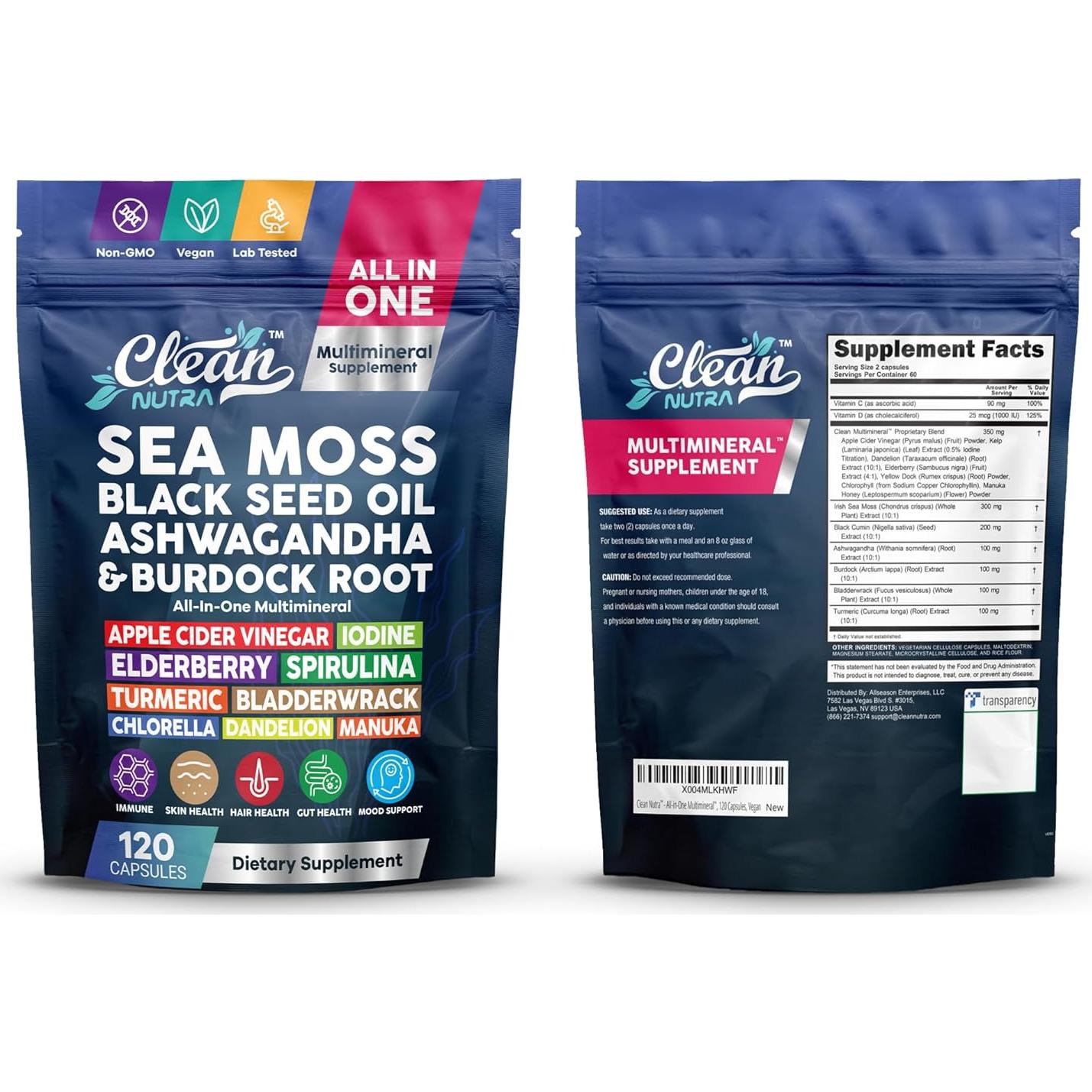 Suplemento Multimineral Clean Nutraceuticals 120 Cápsulas