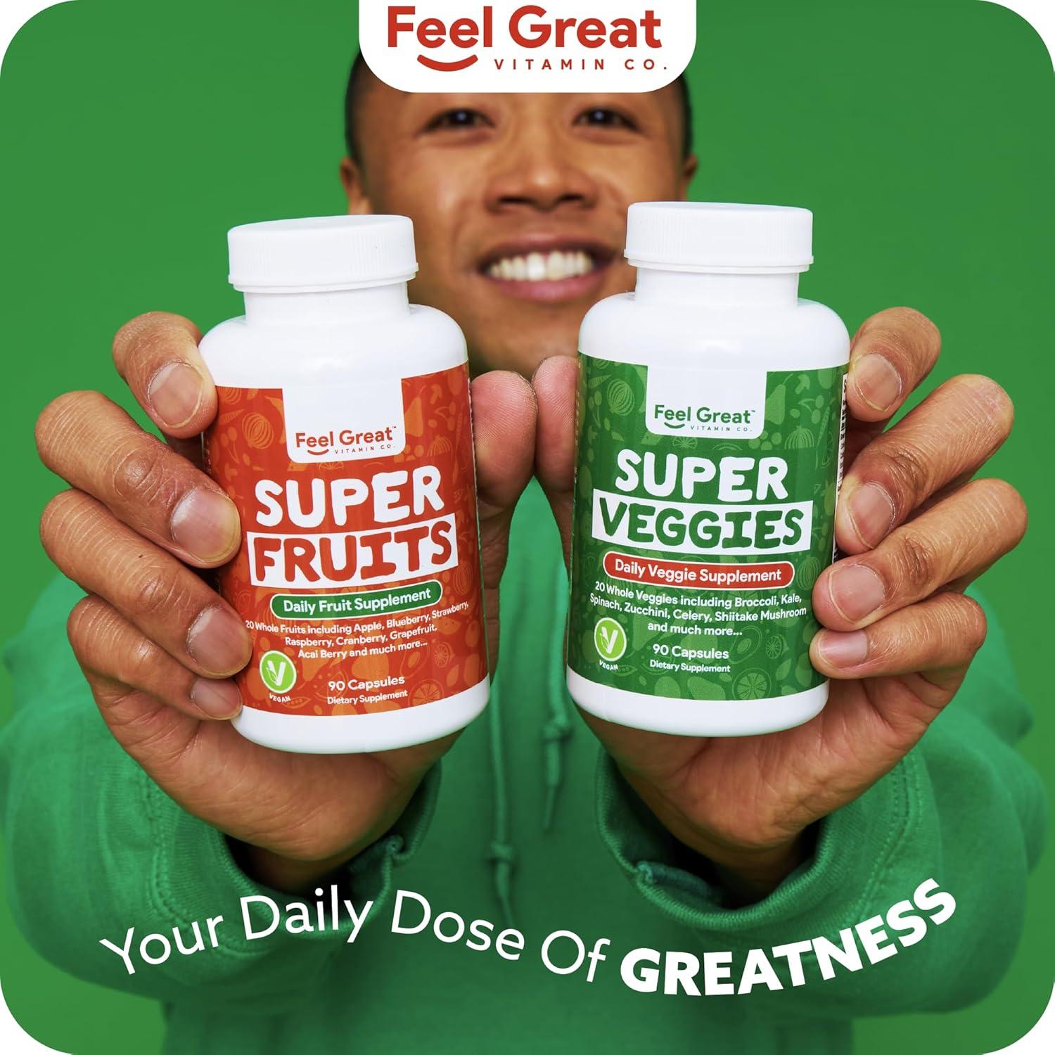 Suplementos de Frutas y Verduras Feel Great | 180 Tabletas Veganas