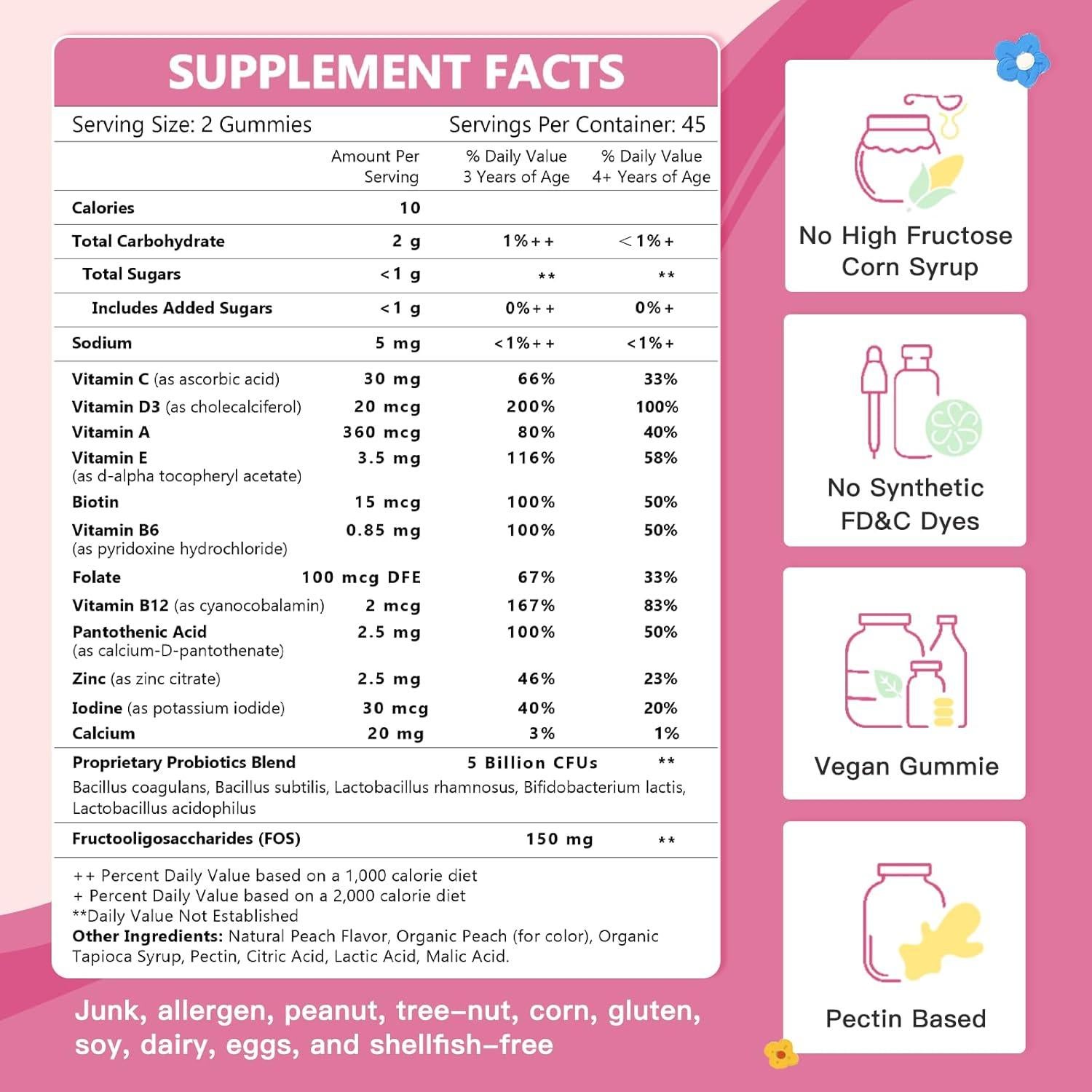 Gominolas Probioticas para Niños Nature Target 45 Porciones