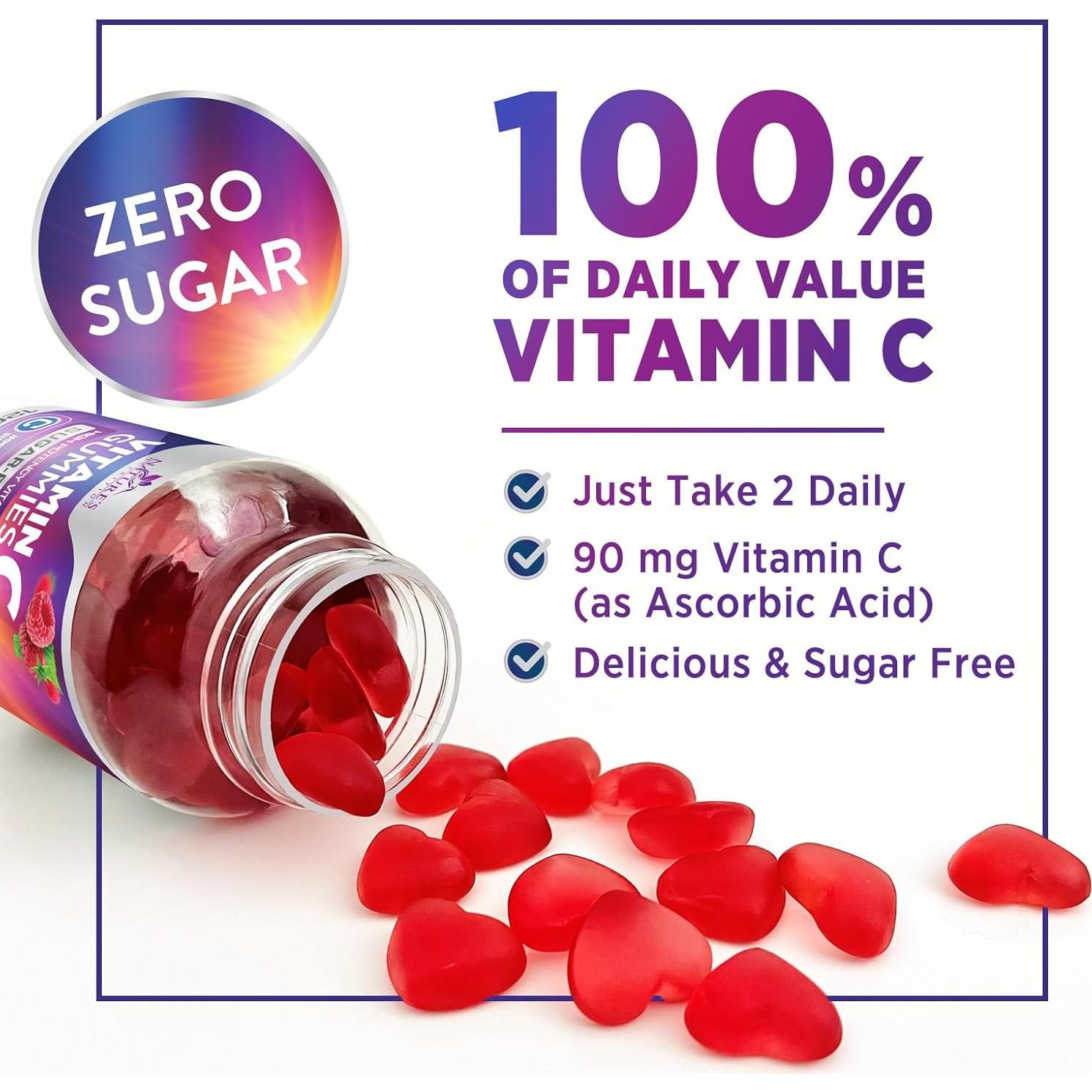 Gomitas de Vitamina C Sin Azúcar Nature's Nutrition 60 Unidades